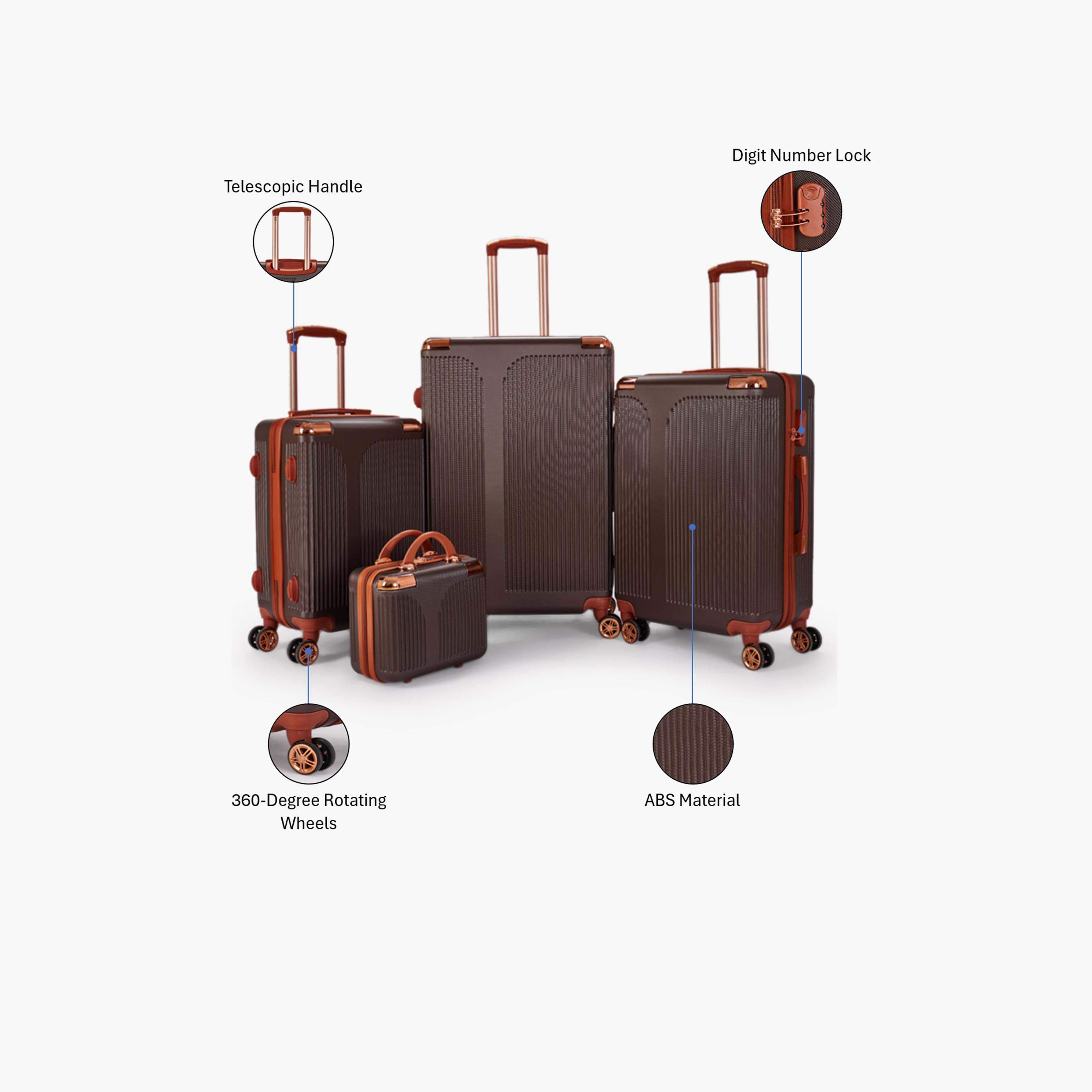 LIMRA Set of 4 ABS Hard Sided 4-Wheeler Spinner Luggage with Combination Lock-travel-luggagesandbags-luggage-image-2