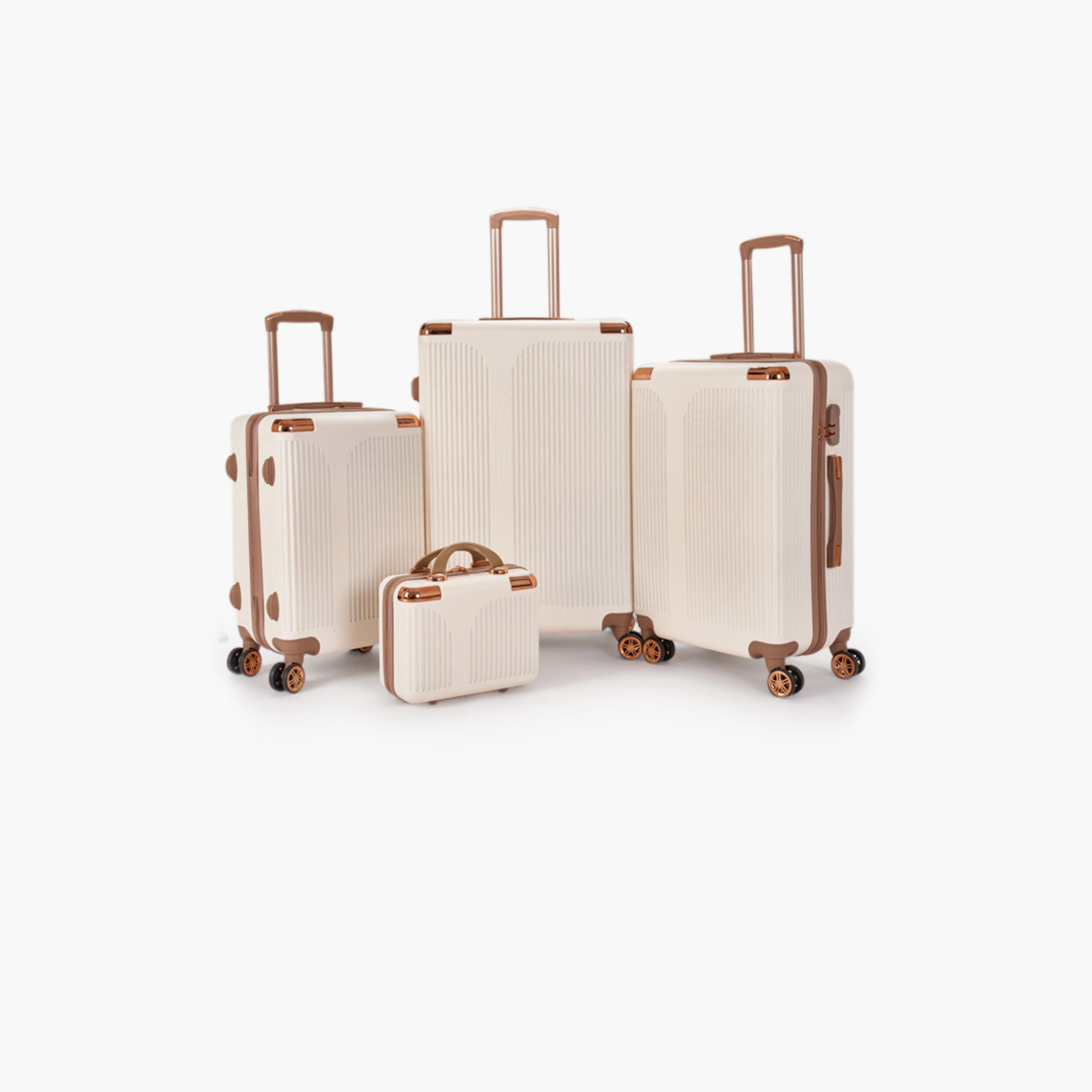 LIMRA Set of 4 ABS Hard Sided 4-Wheeler Spinner Luggage with Combination Lock-travel-luggagesandbags-luggage-image-1