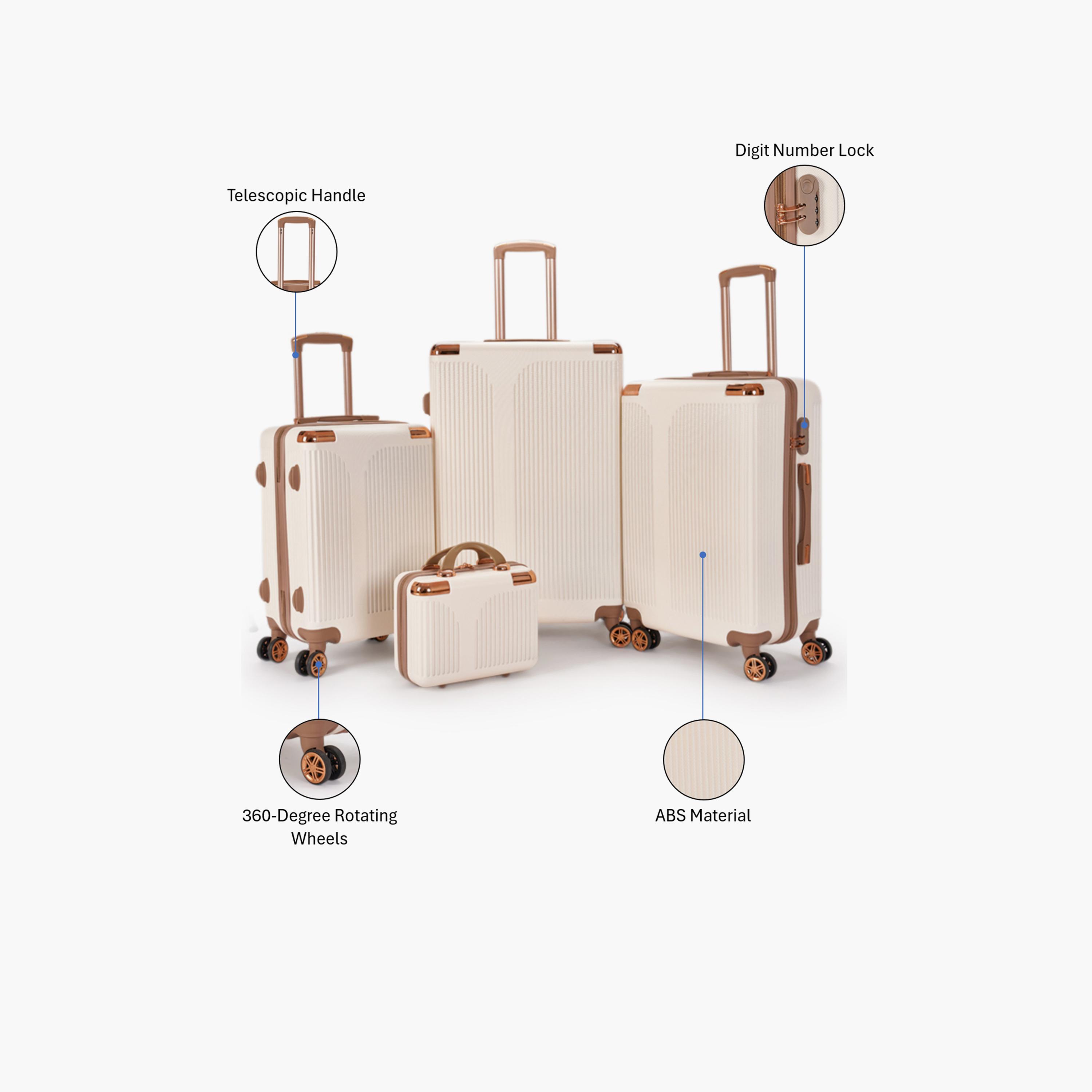 LIMRA Set of 4 ABS Hard Sided 4-Wheeler Spinner Luggage with Combination Lock-travel-luggagesandbags-luggage-image-2