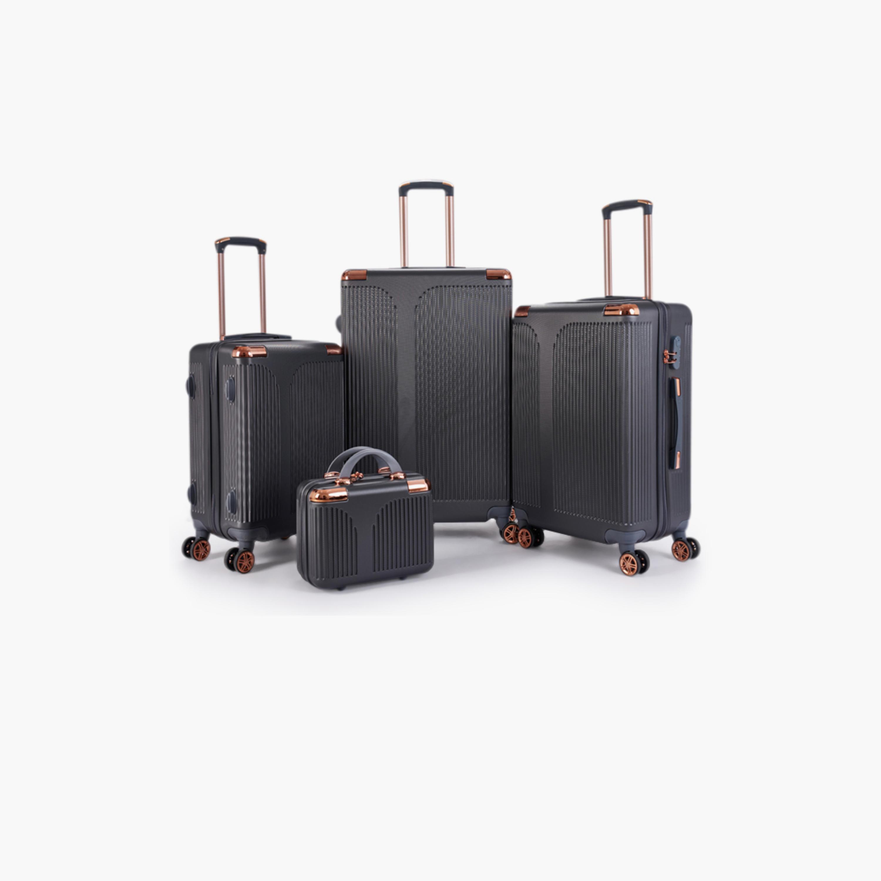 LIMRA Set of 4 ABS Hard Sided 4-Wheeler Spinner Luggage with Combination Lock-travel-luggagesandbags-luggage-image-1