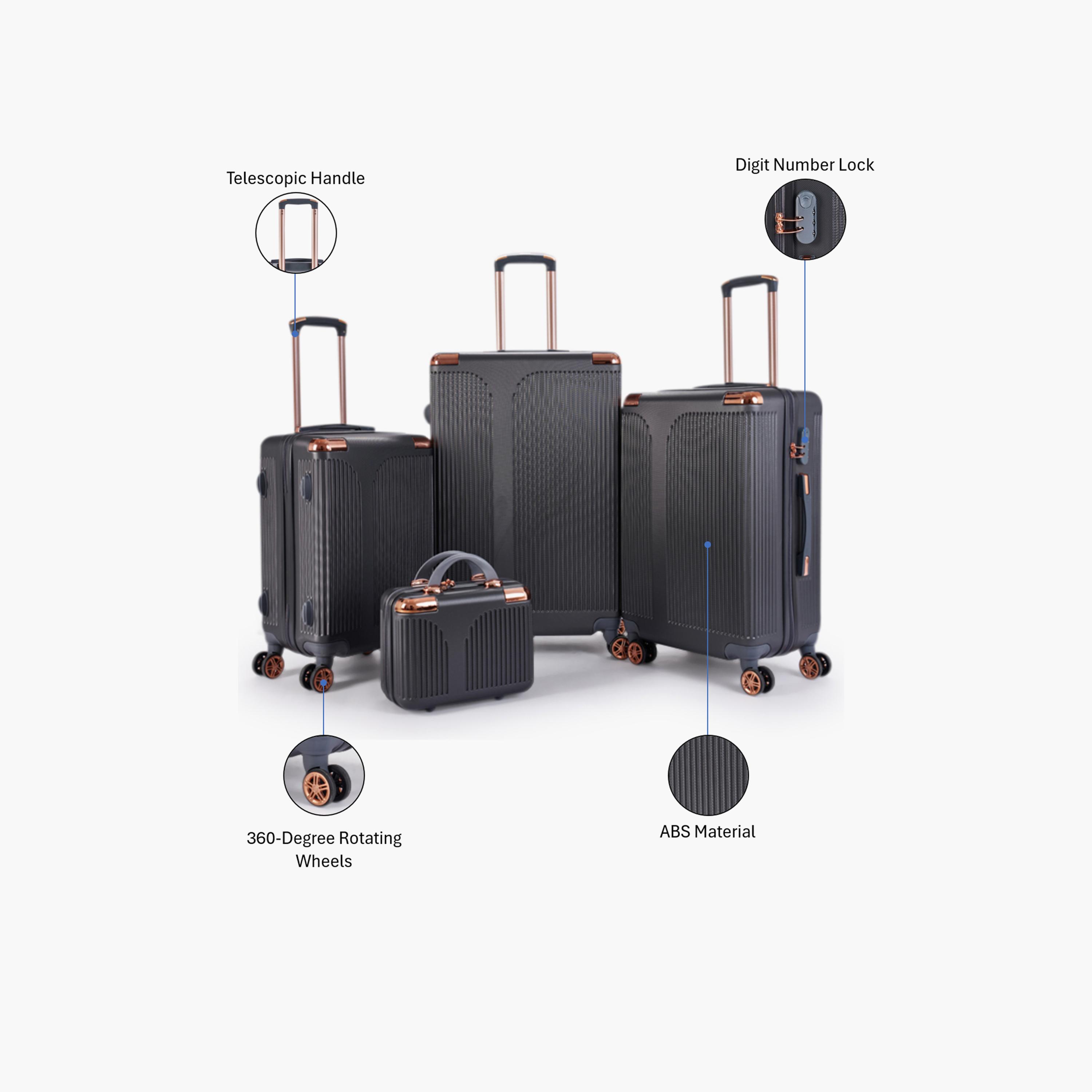 LIMRA Set of 4 ABS Hard Sided 4-Wheeler Spinner Luggage with Combination Lock-travel-luggagesandbags-luggage-image-2