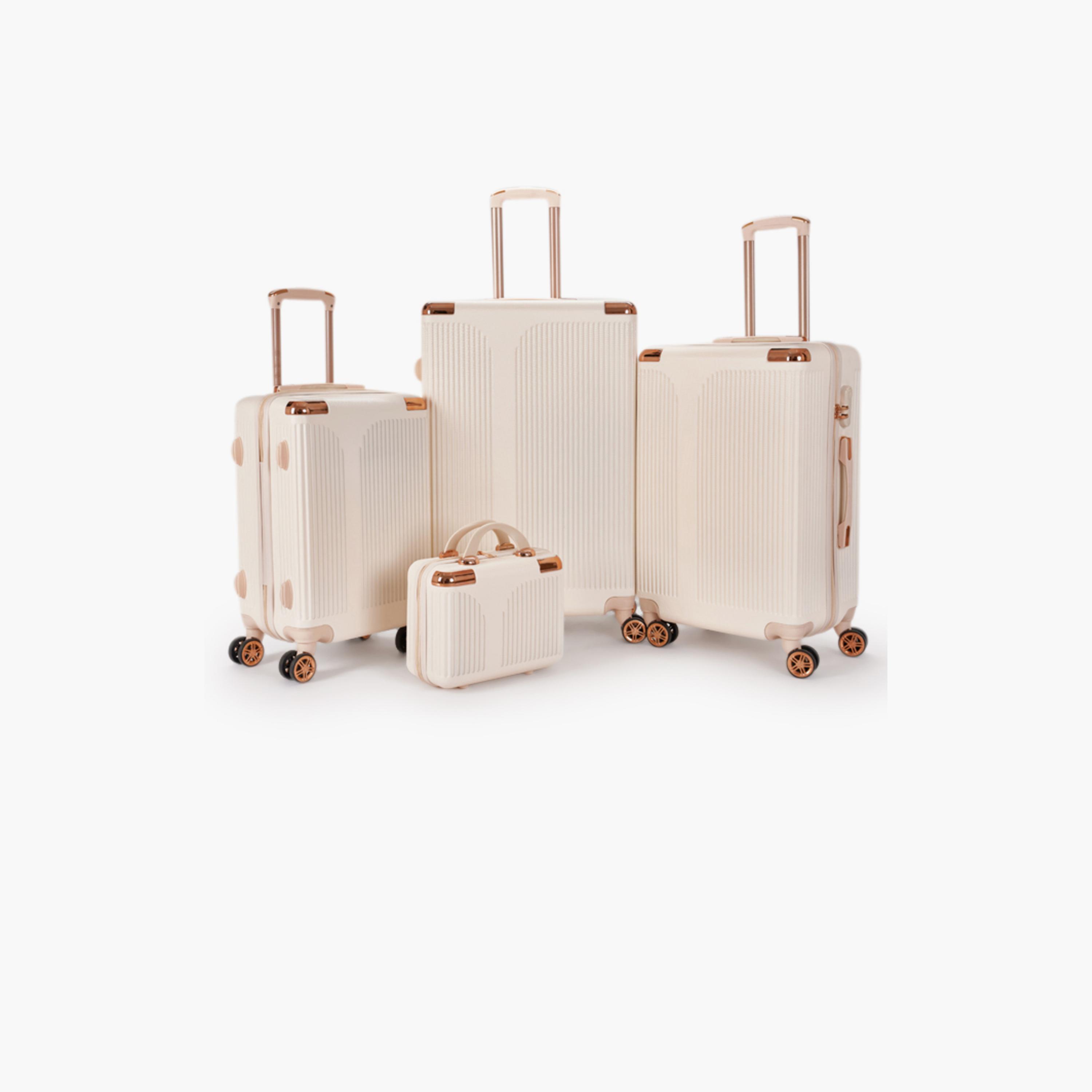 LIMRA Set of 4 ABS Hard Sided 4-Wheeler Spinner Luggage with Combination Lock-travel-luggagesandbags-luggage-image-1