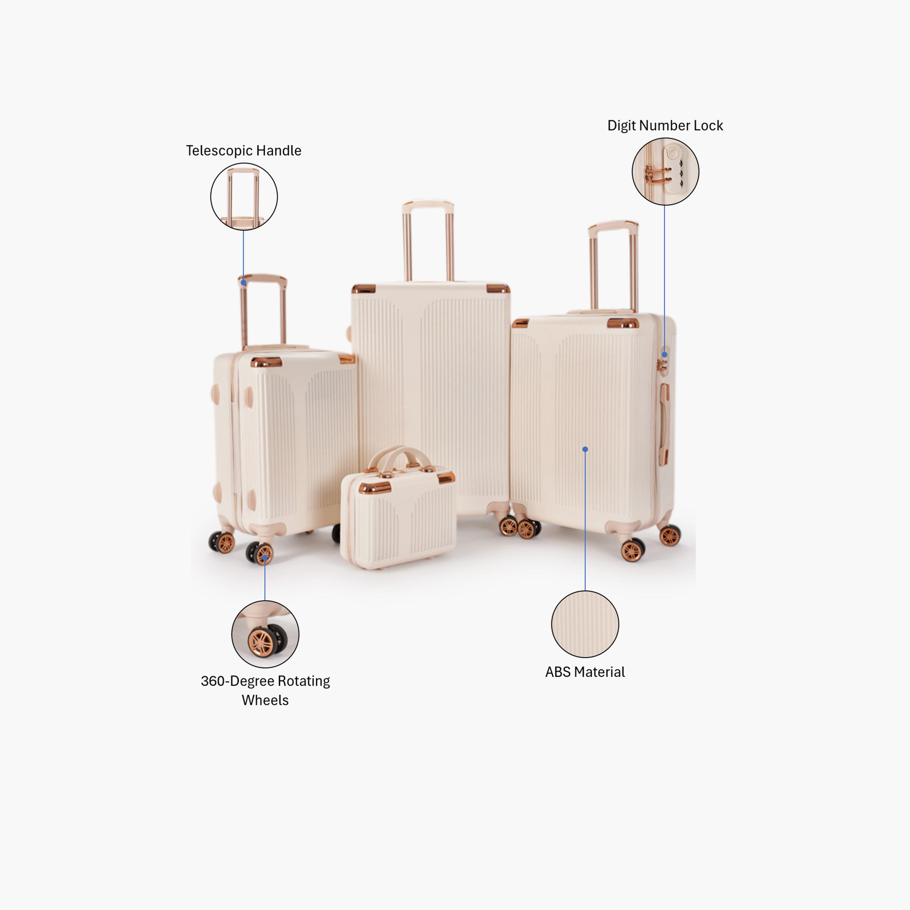 LIMRA Set of 4 ABS Hard Sided 4-Wheeler Spinner Luggage with Combination Lock-travel-luggagesandbags-luggage-image-2
