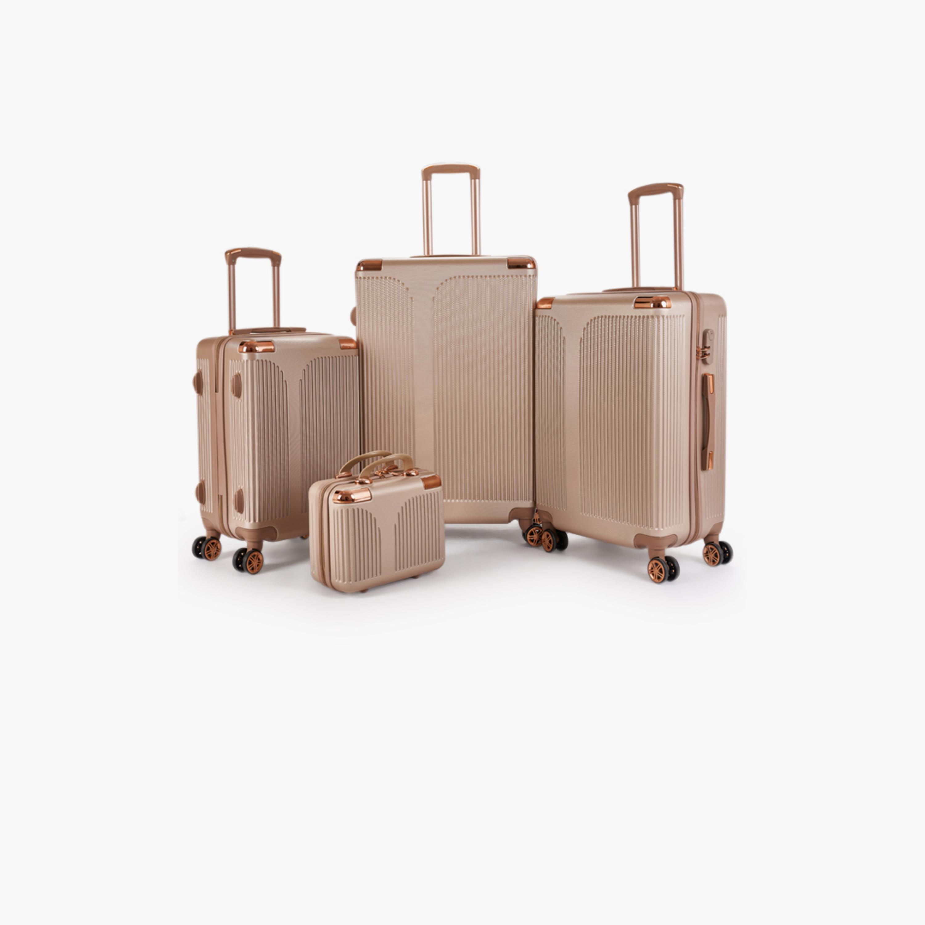 LIMRA Set of 4 ABS Hard Sided 4-Wheeler Spinner Luggage with Combination Lock-travel-luggagesandbags-luggage-image-1