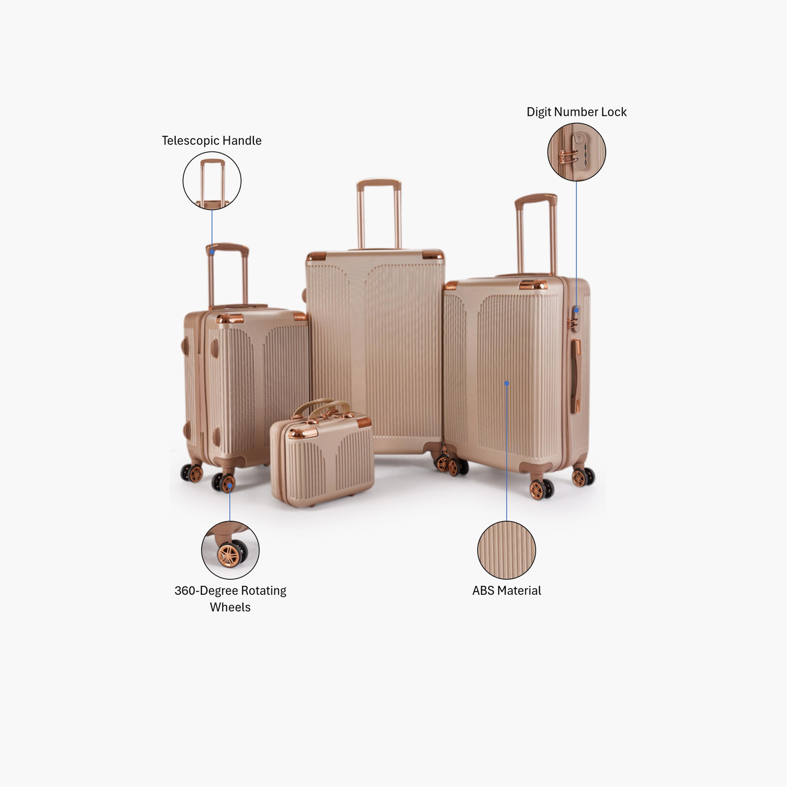 LIMRA Set of 4 ABS Hard Sided 4-Wheeler Spinner Luggage with Combination Lock-travel-luggagesandbags-luggage-image-2