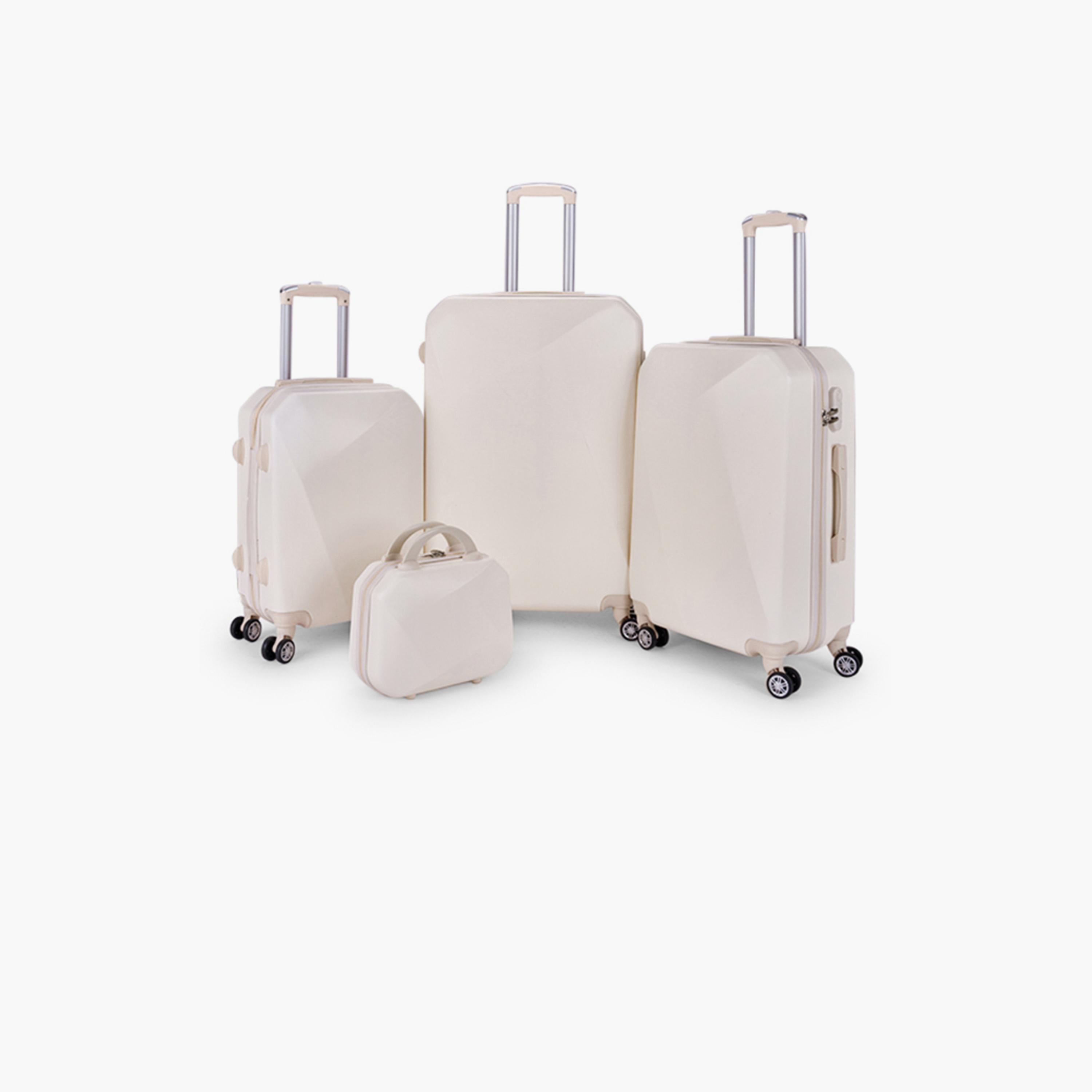 LIMRA Set of 4 ABS Hard Sided 4-Wheeler Spinner Luggage with Combination Lock-travel-luggagesandbags-luggage-image-1