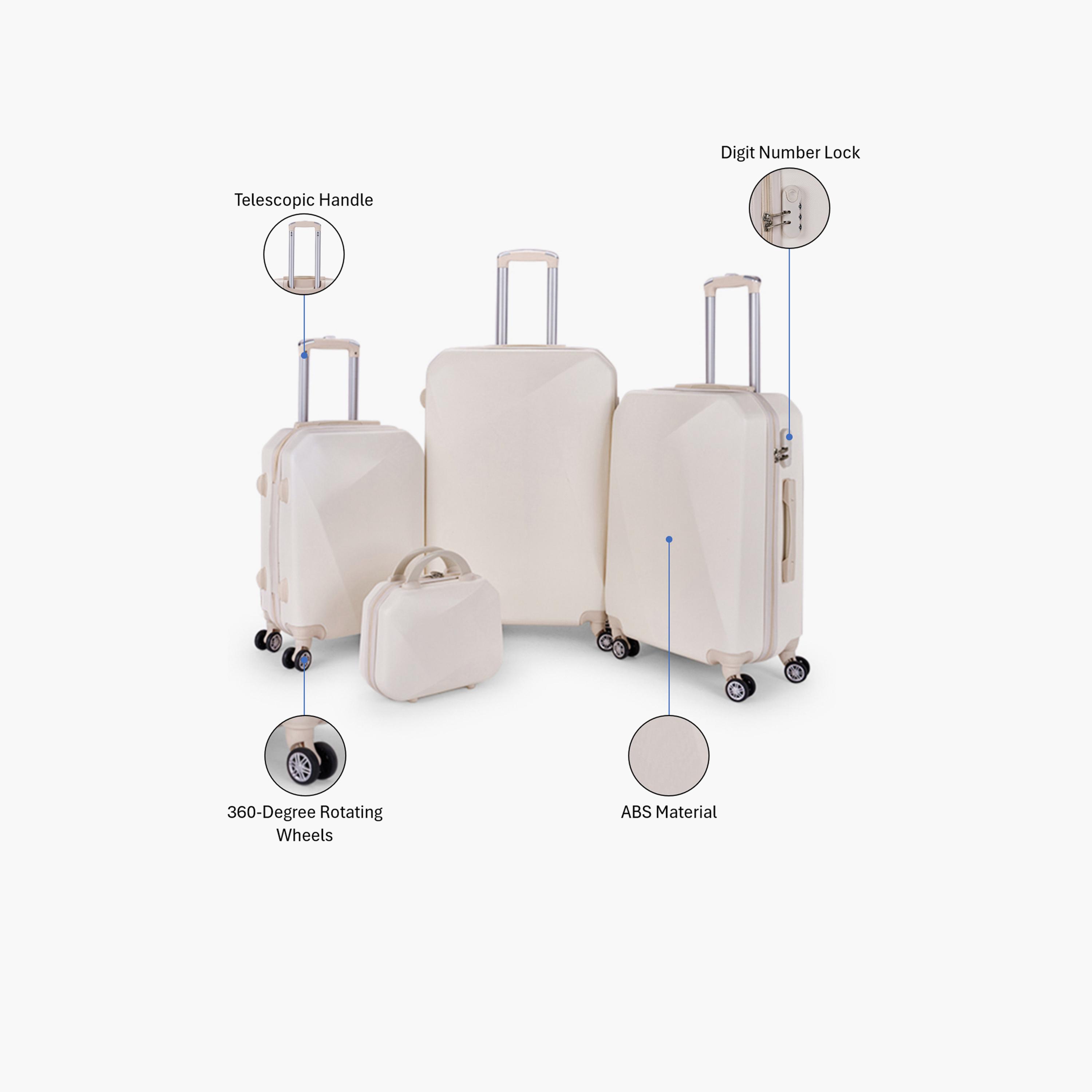 LIMRA Set of 4 ABS Hard Sided 4-Wheeler Spinner Luggage with Combination Lock-travel-luggagesandbags-luggage-image-2