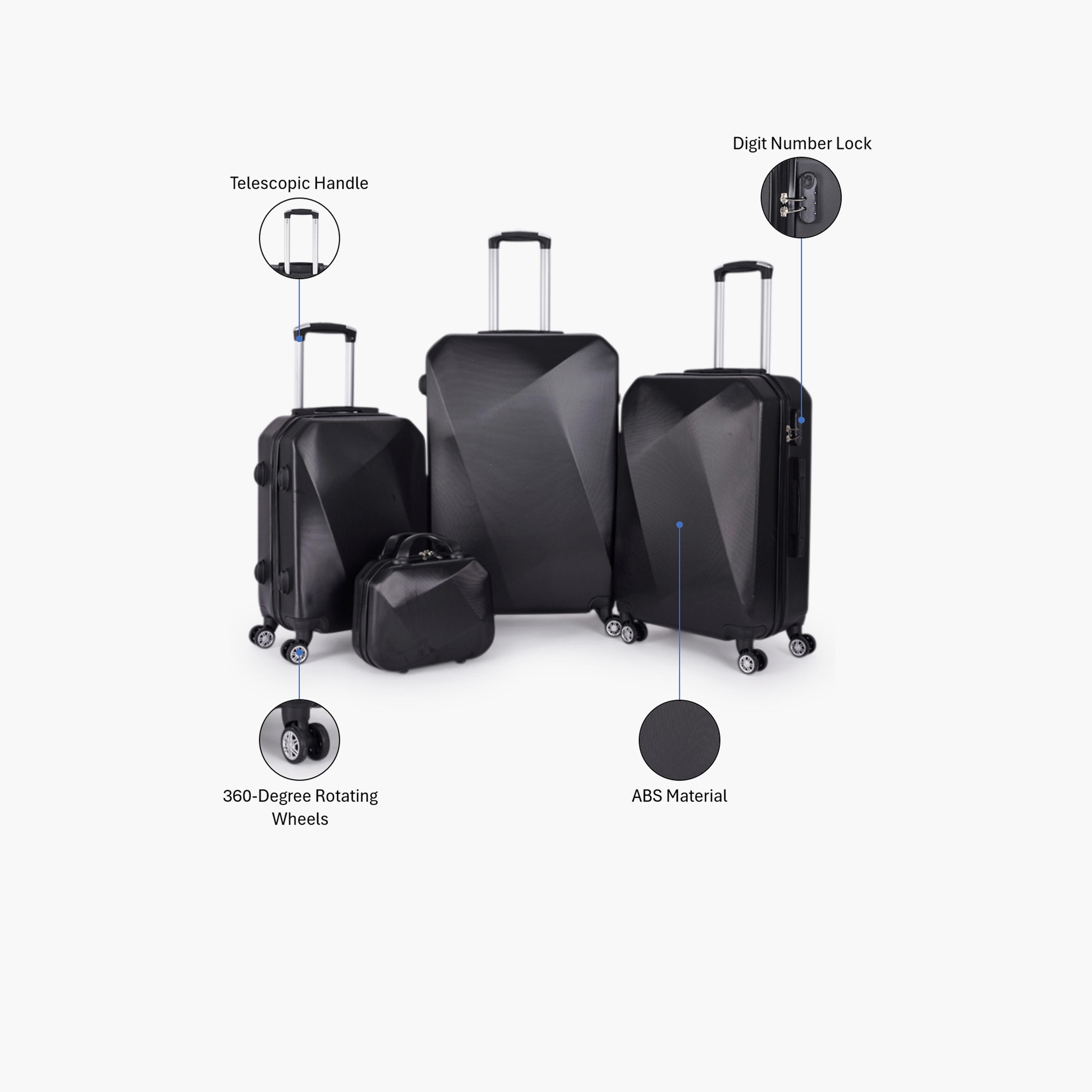LIMRA Set of 4 ABS Hard Sided 4-Wheeler Spinner Luggage with Combination Lock-travel-luggagesandbags-luggage-image-2