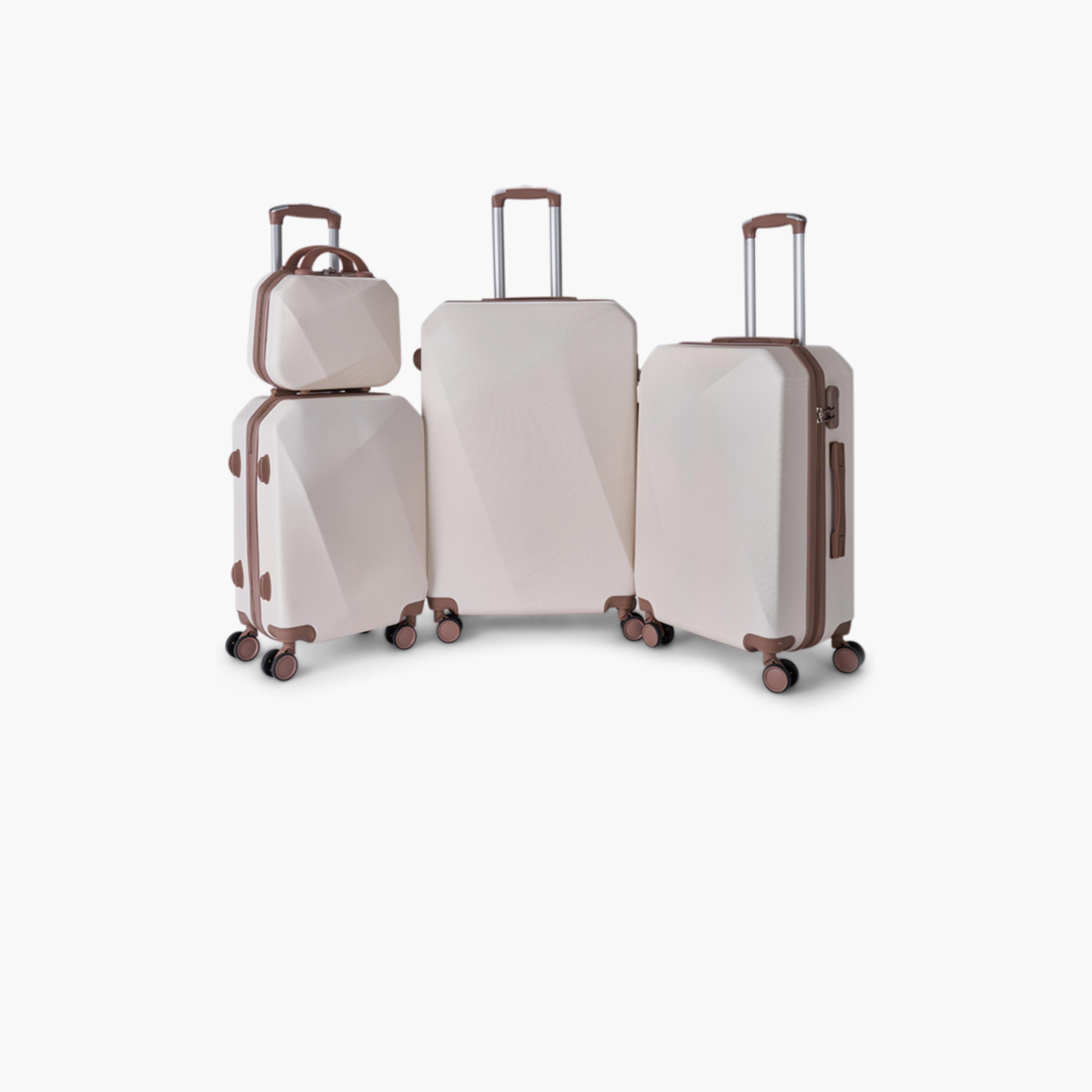 LIMRA Set of 4 ABS Hard Sided 4-Wheeler Spinner Luggage with Combination Lock-travel-luggagesandbags-luggage-image-1