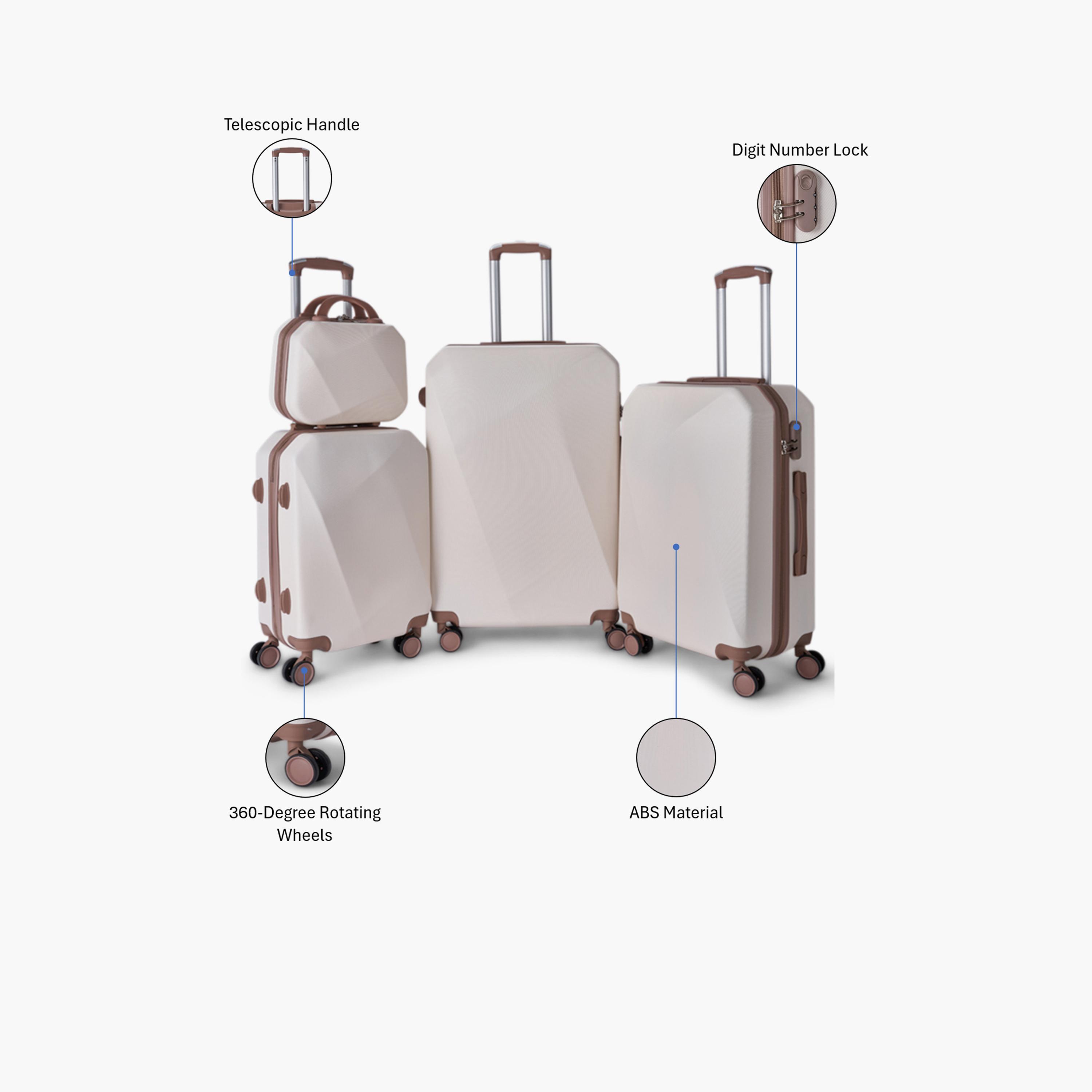 LIMRA Set of 4 ABS Hard Sided 4-Wheeler Spinner Luggage with Combination Lock-travel-luggagesandbags-luggage-image-2