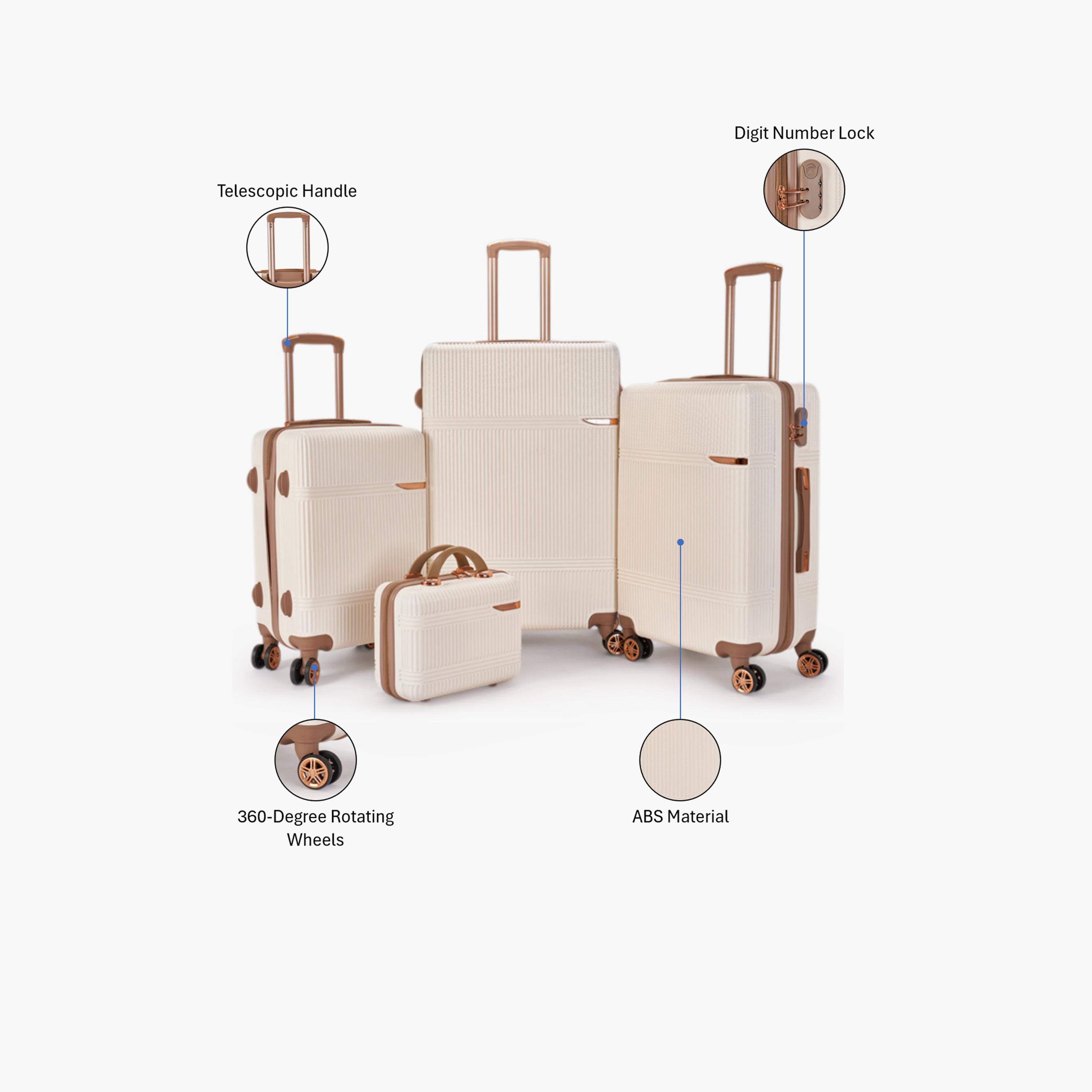 LIMRA Set of 4 ABS Hard Sided 4-Wheeler Spinner Luggage with Combination Lock-travel-luggagesandbags-luggage-image-2