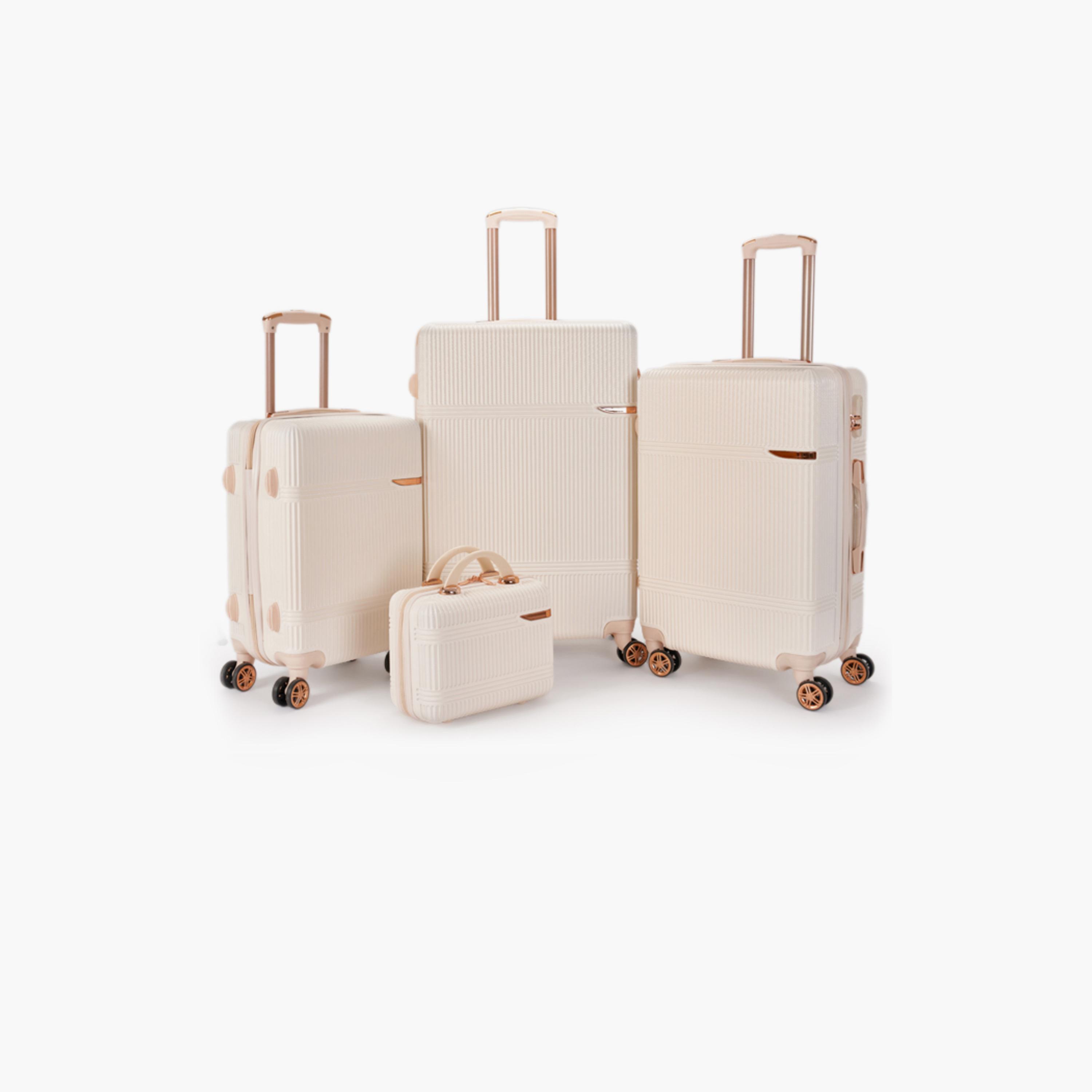 LIMRA Set of 4 ABS Hard Sided 4-Wheeler Spinner Luggage with Combination Lock-travel-luggagesandbags-luggage-image-1