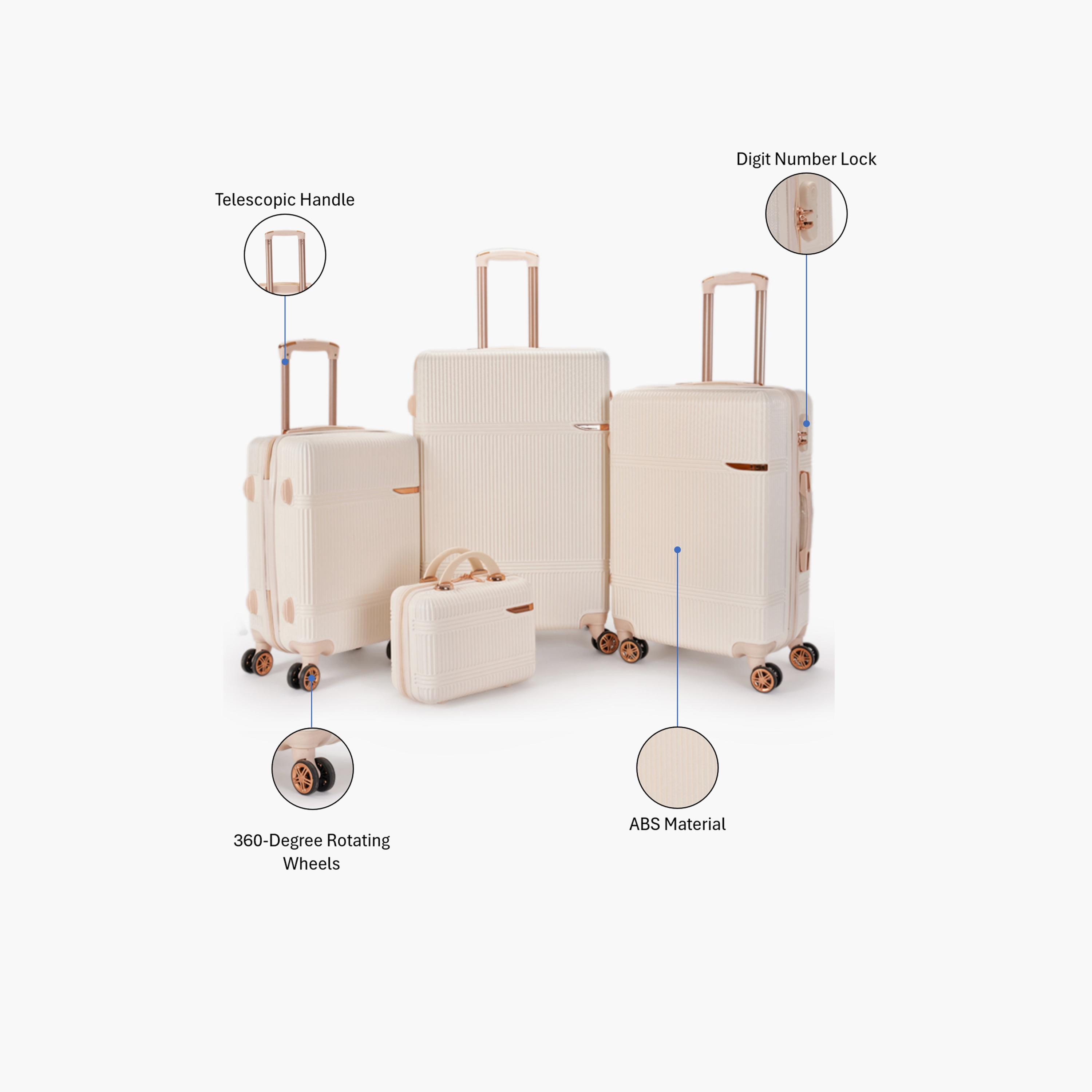 LIMRA Set of 4 ABS Hard Sided 4-Wheeler Spinner Luggage with Combination Lock-travel-luggagesandbags-luggage-image-2