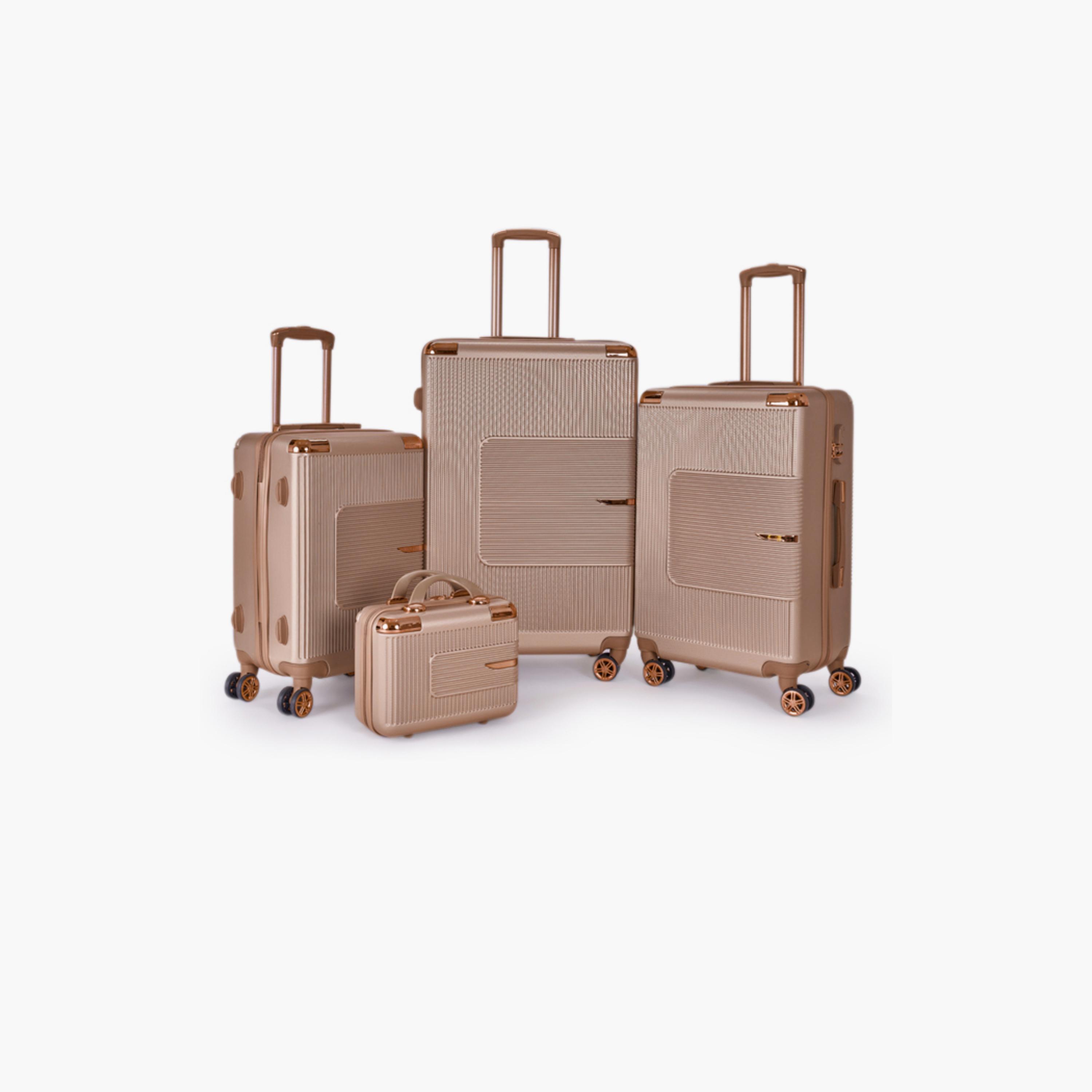 LIMRA Set of 4 ABS Hard Sided 4-Wheeler Spinner Luggage with Combination Lock-travel-luggagesandbags-luggage-image-1