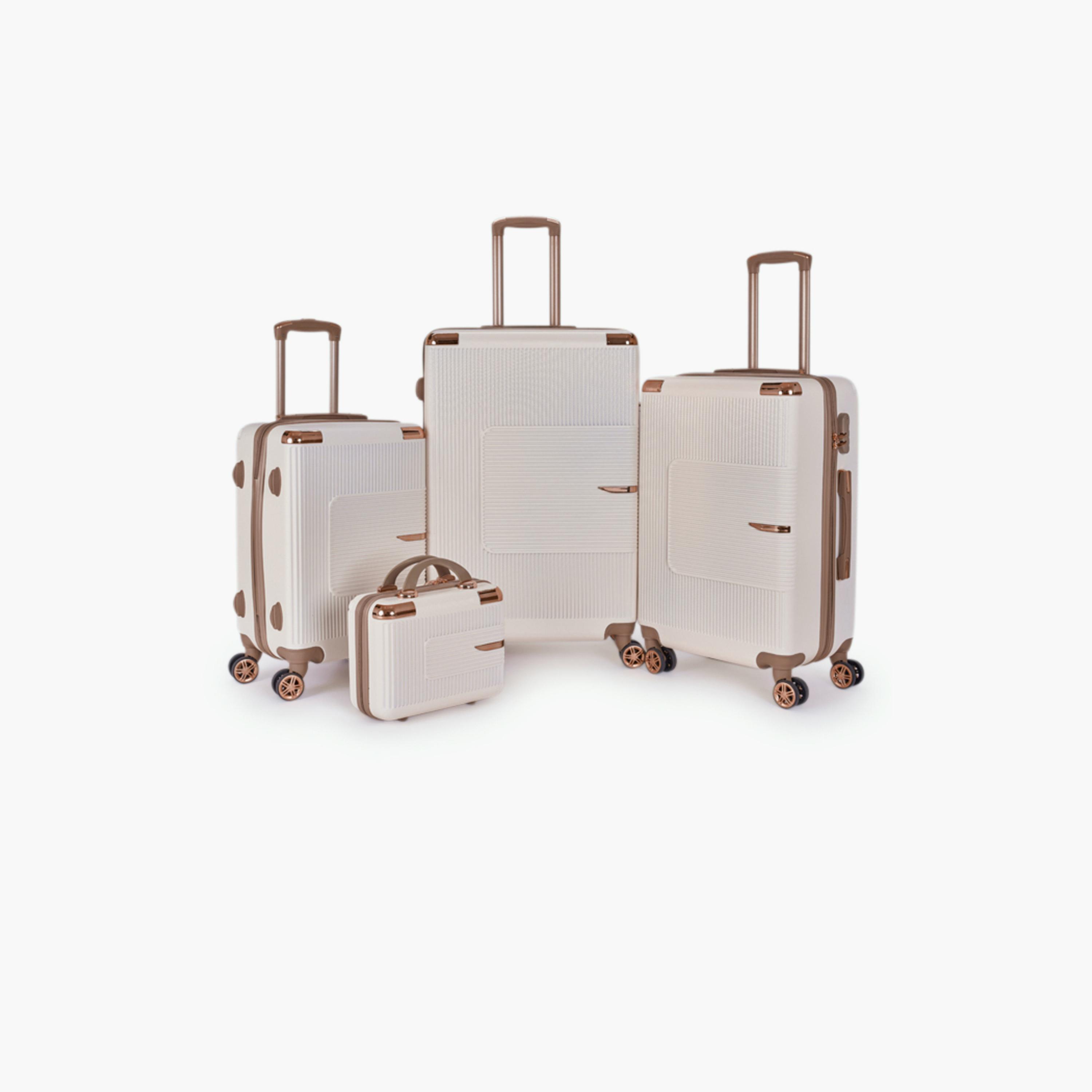 LIMRA Set of 4 ABS Hard Sided 4-Wheeler Spinner Luggage with Combination Lock-travel-luggagesandbags-luggage-image-1