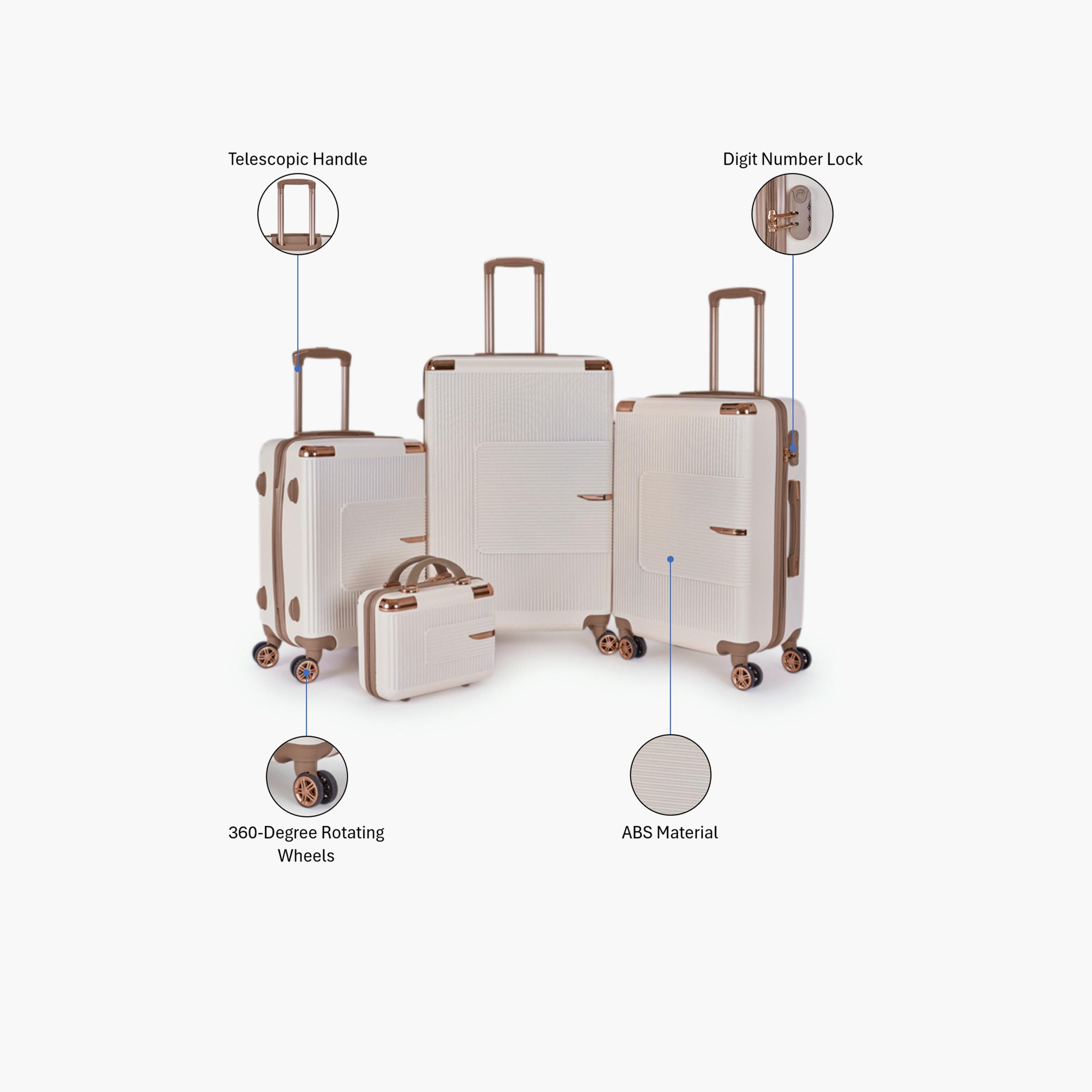 LIMRA Set of 4 ABS Hard Sided 4-Wheeler Spinner Luggage with Combination Lock-travel-luggagesandbags-luggage-image-2