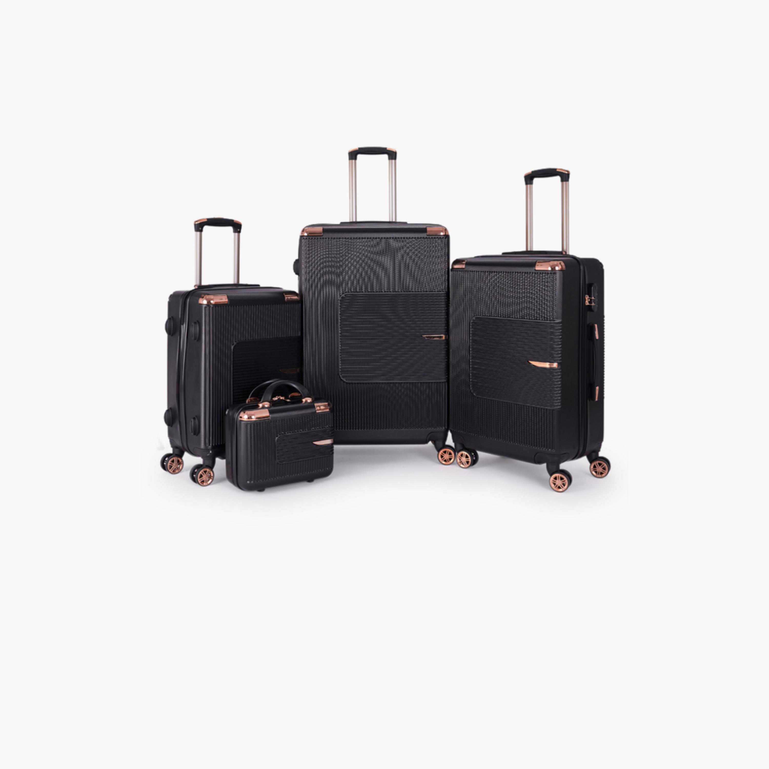 LIMRA Set of 4 ABS Hard Sided 4-Wheeler Spinner Luggage with Combination Lock-travel-luggagesandbags-luggage-image-1