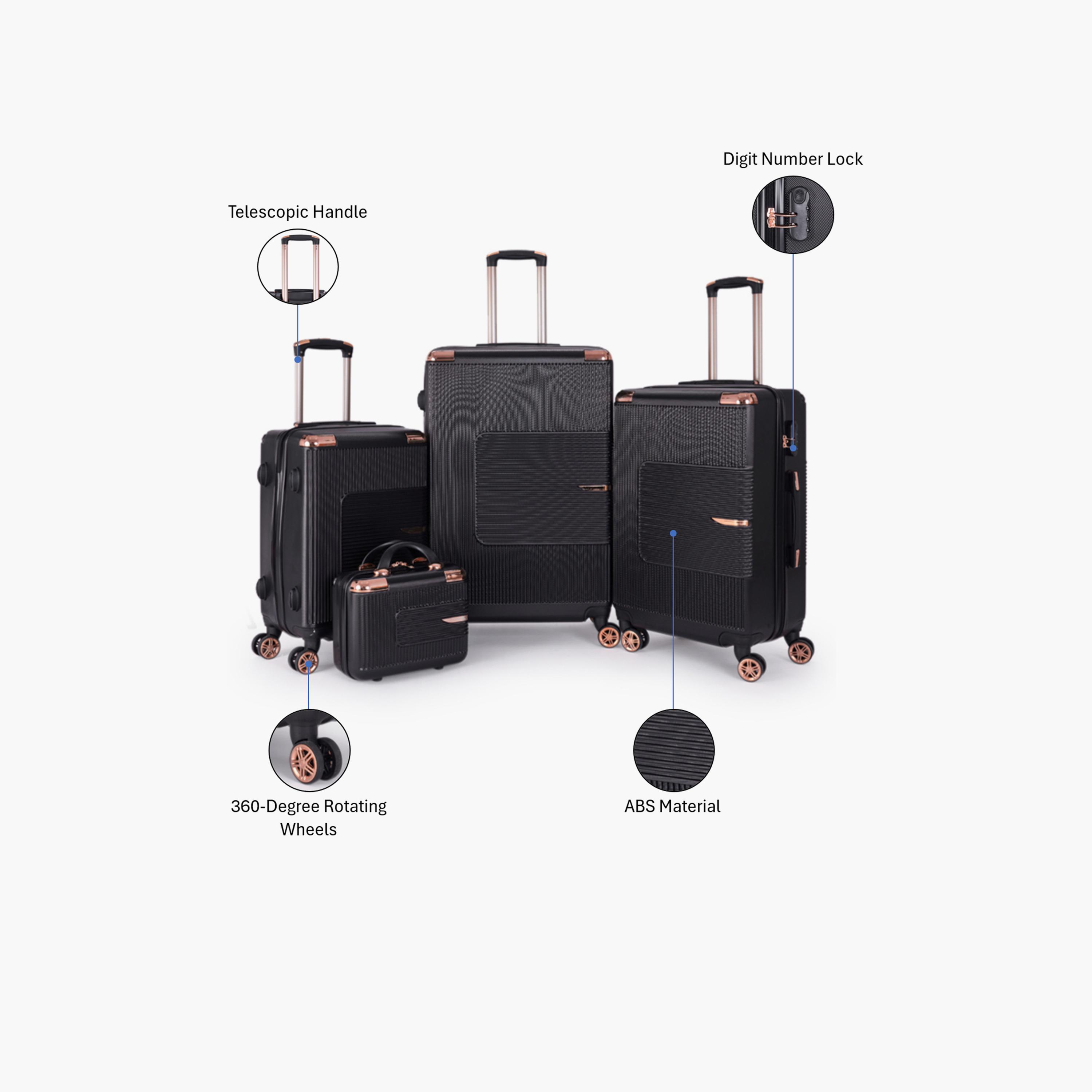 LIMRA Set of 4 ABS Hard Sided 4-Wheeler Spinner Luggage with Combination Lock-travel-luggagesandbags-luggage-image-2