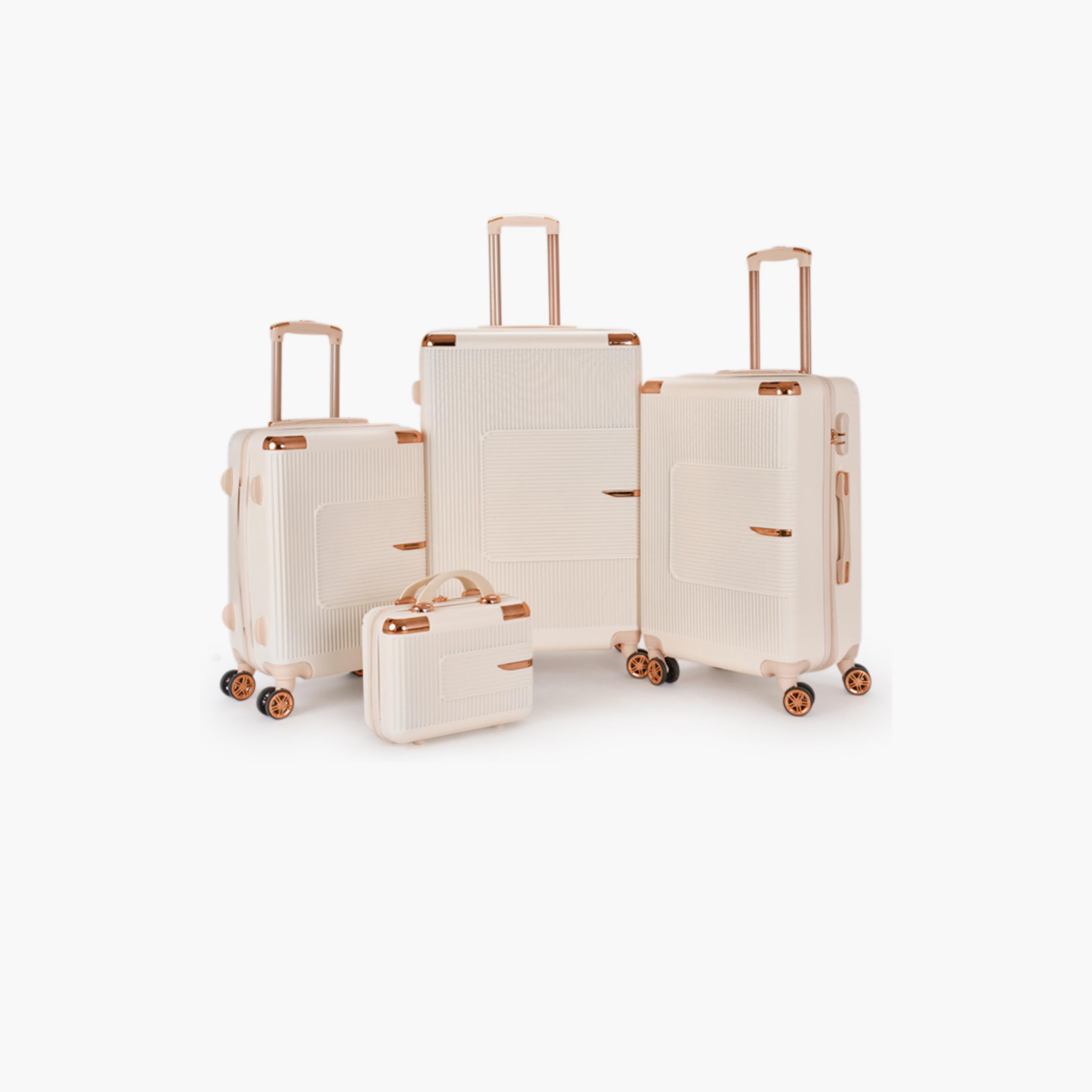 LIMRA Set of 4 ABS Hard Sided 4-Wheeler Spinner Luggage with Combination Lock-travel-luggagesandbags-luggage-image-1