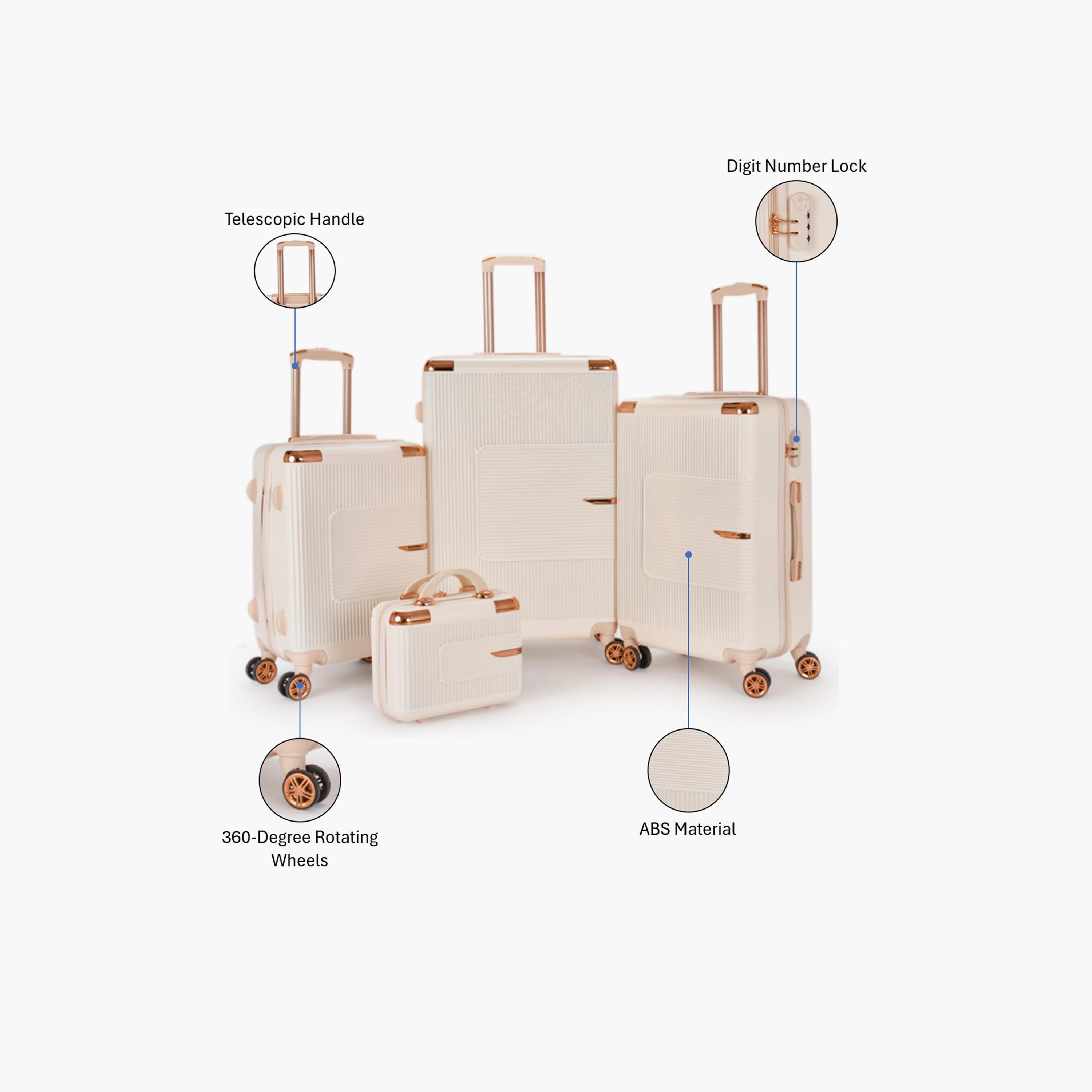 LIMRA Set of 4 ABS Hard Sided 4-Wheeler Spinner Luggage with Combination Lock-travel-luggagesandbags-luggage-image-2
