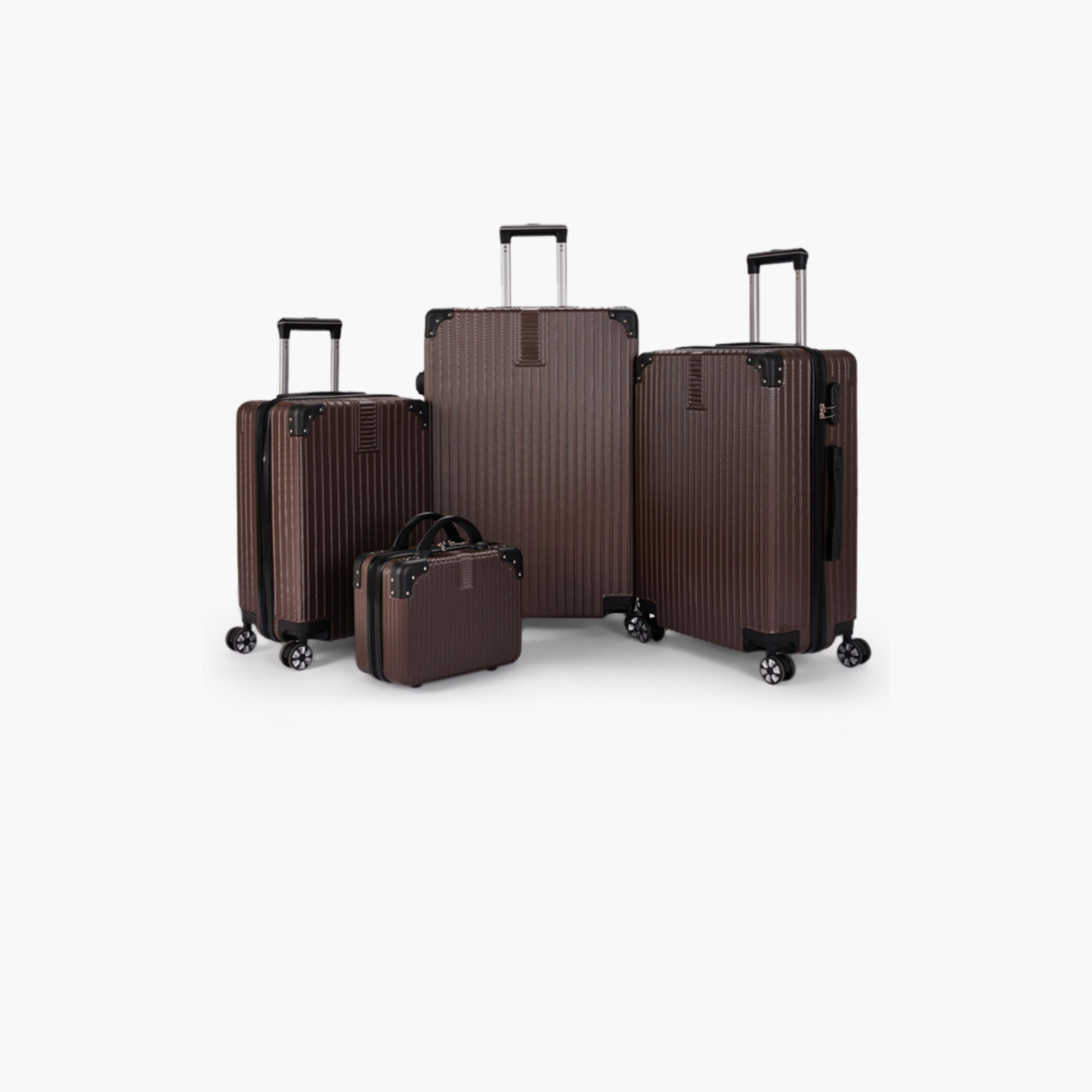 LIMRA Set of 4 ABS Hard Sided 4-Wheeler Spinner Luggage with Combination Lock-travel-luggagesandbags-luggage-image-1