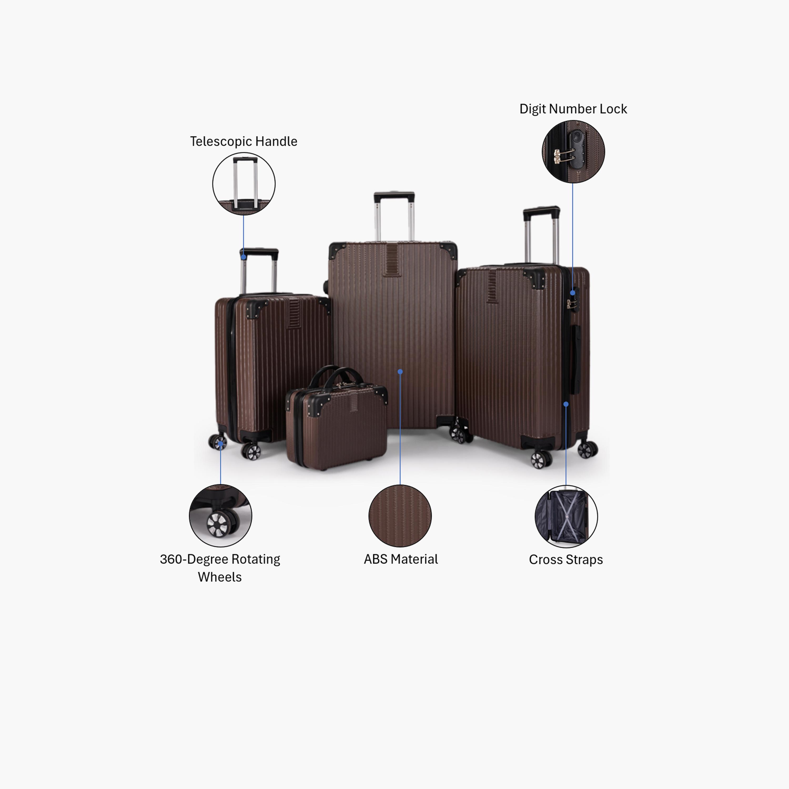 LIMRA Set of 4 ABS Hard Sided 4-Wheeler Spinner Luggage with Combination Lock-travel-luggagesandbags-luggage-image-2