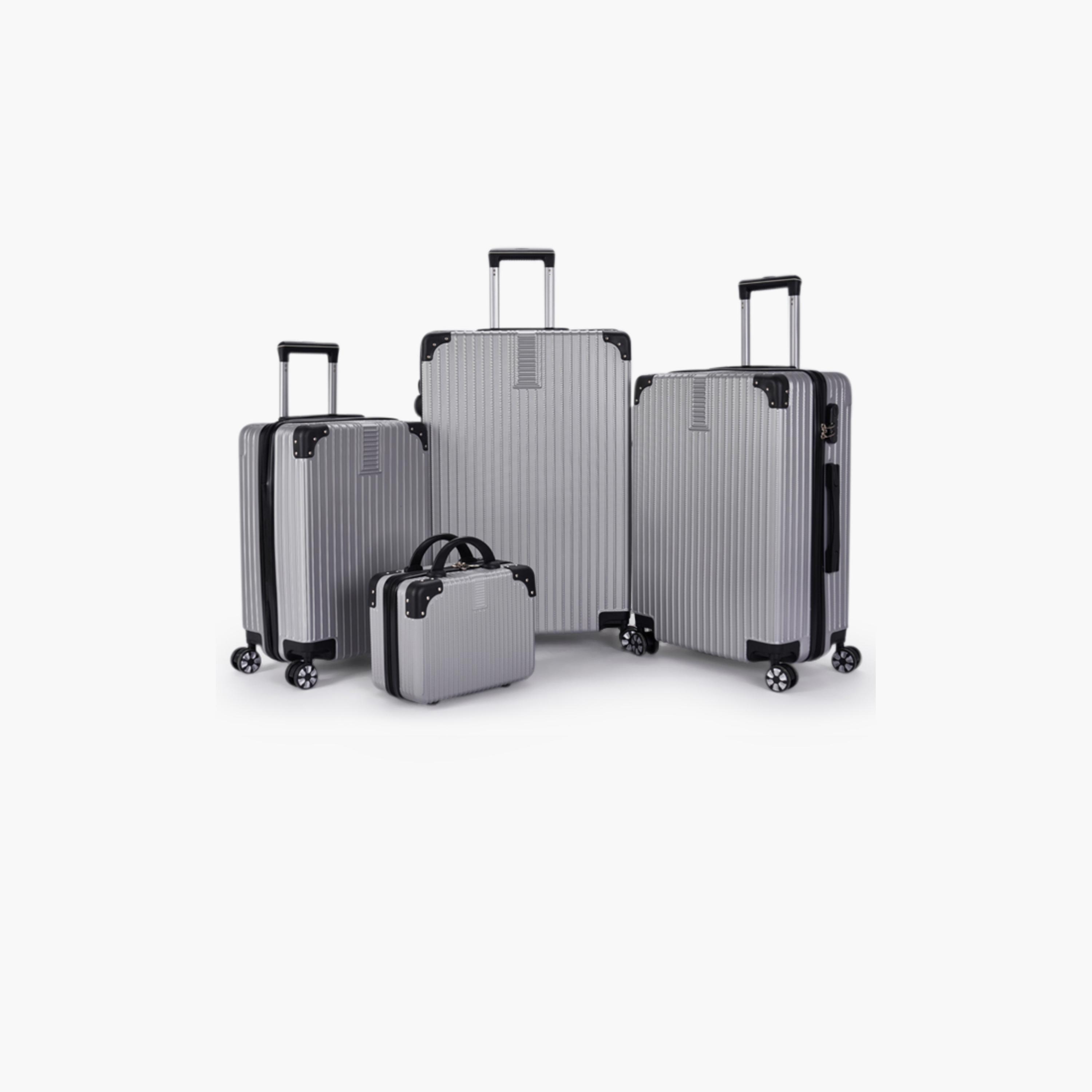 LIMRA Set of 4 ABS Hard Sided 4-Wheeler Spinner Luggage with Combination Lock-travel-luggagesandbags-luggage-image-1