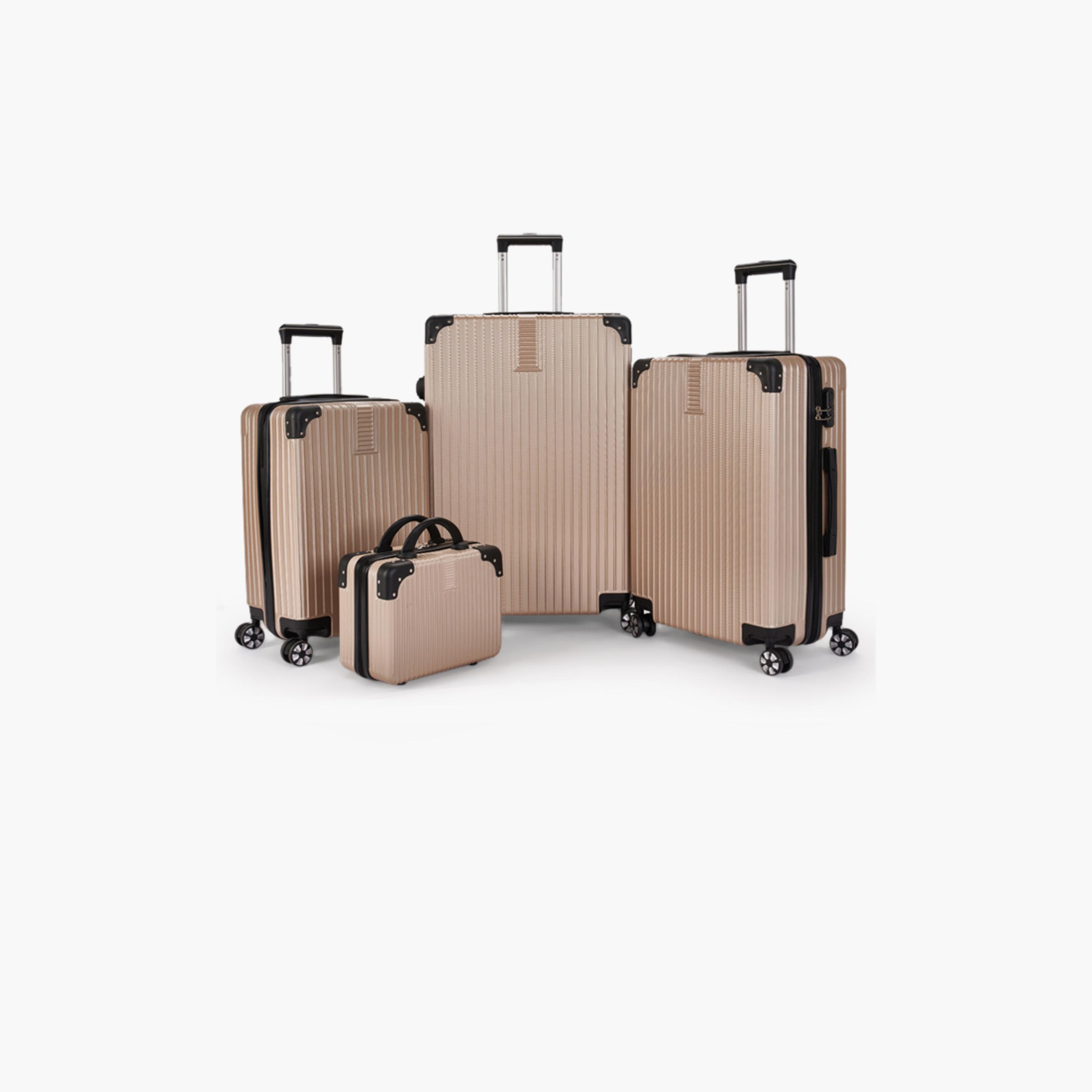 LIMRA Set of 4 ABS Hard Sided 4-Wheeler Spinner Luggage with Combination Lock-travel-luggagesandbags-luggage-image-1