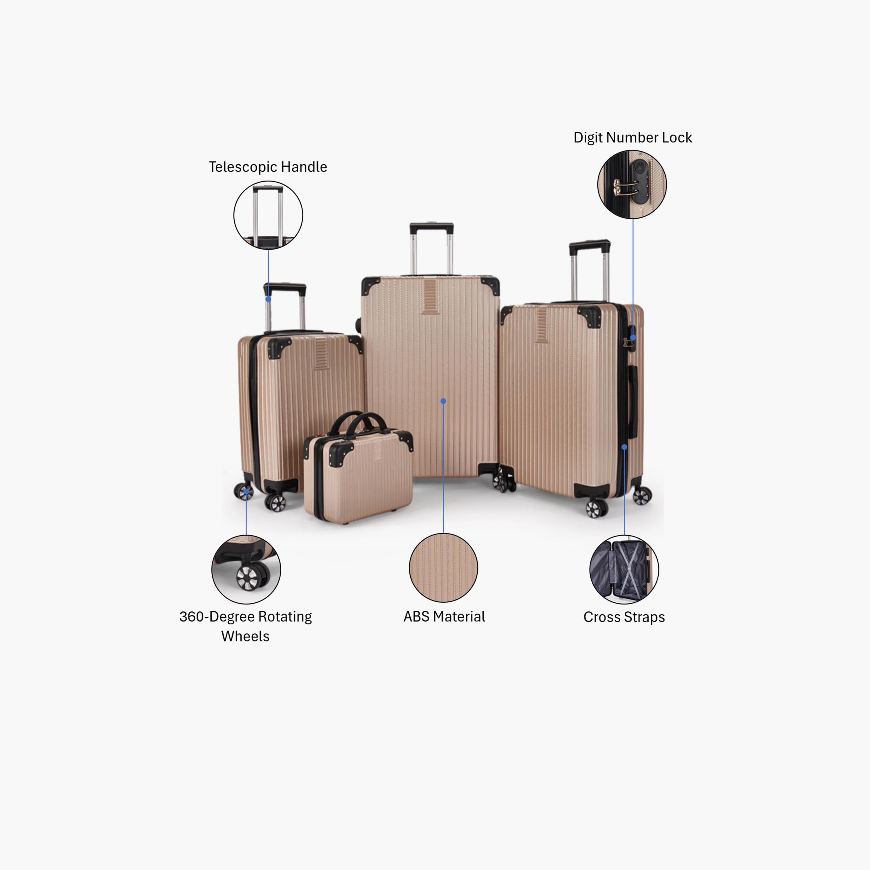 LIMRA Set of 4 ABS Hard Sided 4-Wheeler Spinner Luggage with Combination Lock-travel-luggagesandbags-luggage-image-2
