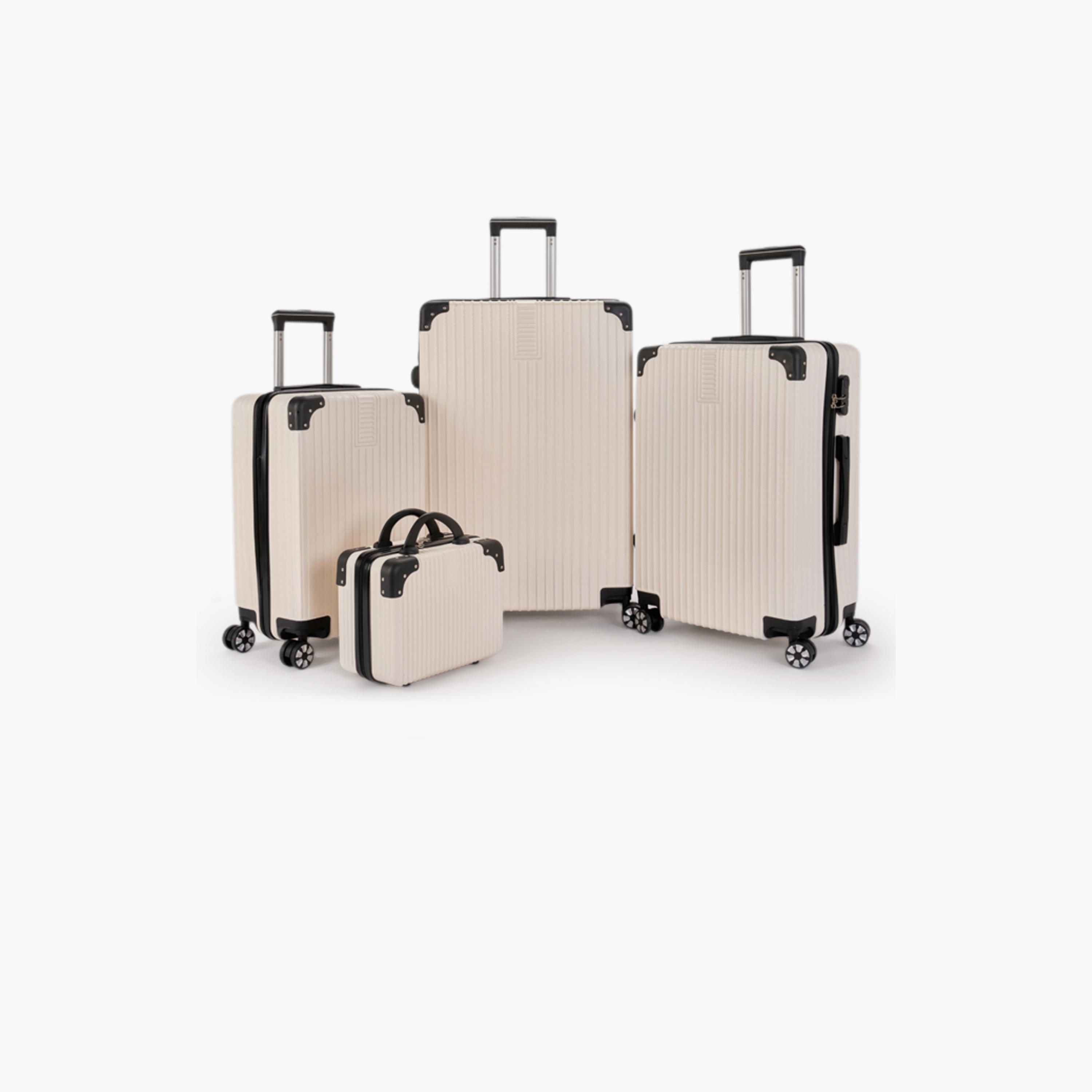 LIMRA Set of 4 ABS Hard Sided 4-Wheeler Spinner Luggage with Combination Lock-travel-luggagesandbags-luggage-image-1