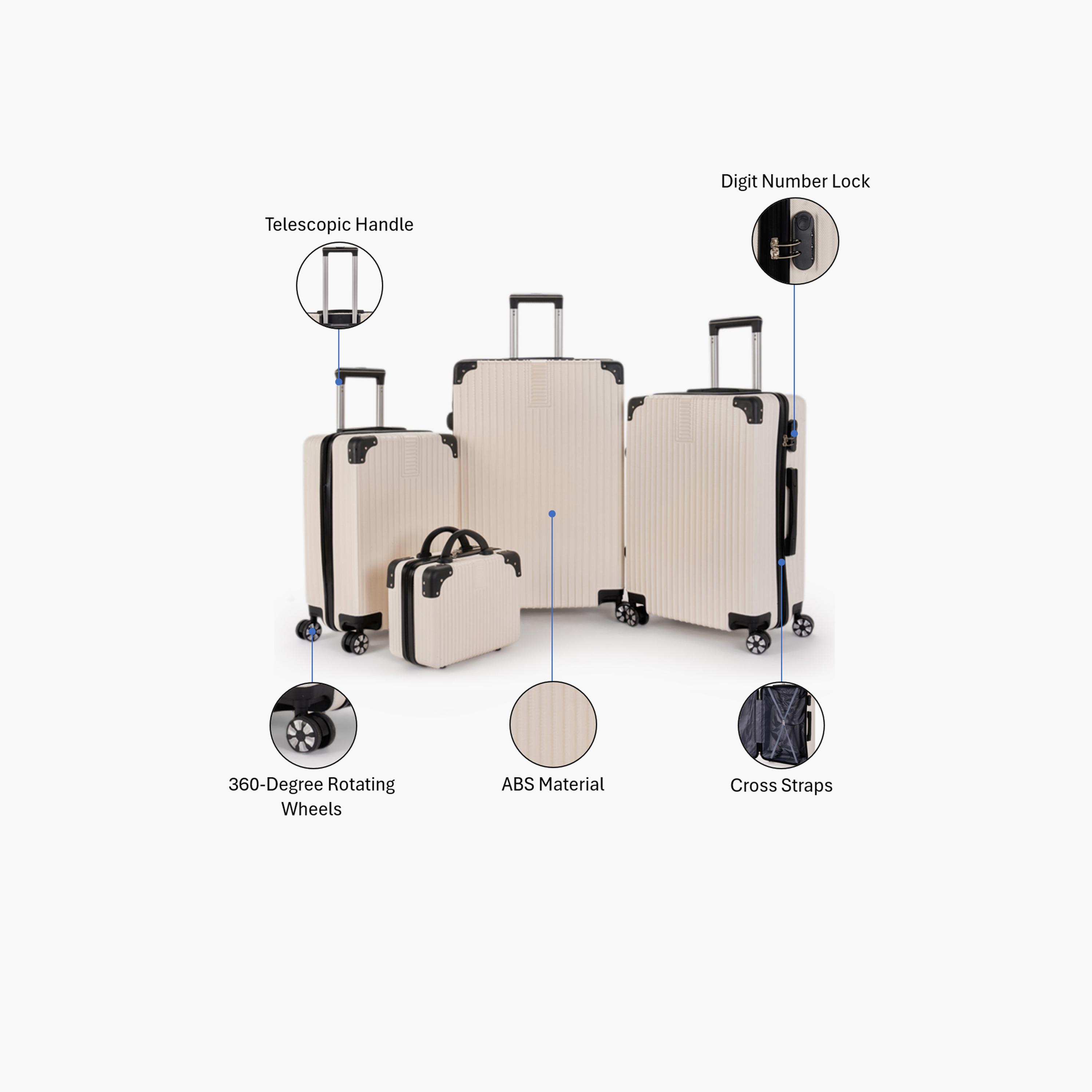 LIMRA Set of 4 ABS Hard Sided 4-Wheeler Spinner Luggage with Combination Lock-travel-luggagesandbags-luggage-image-2