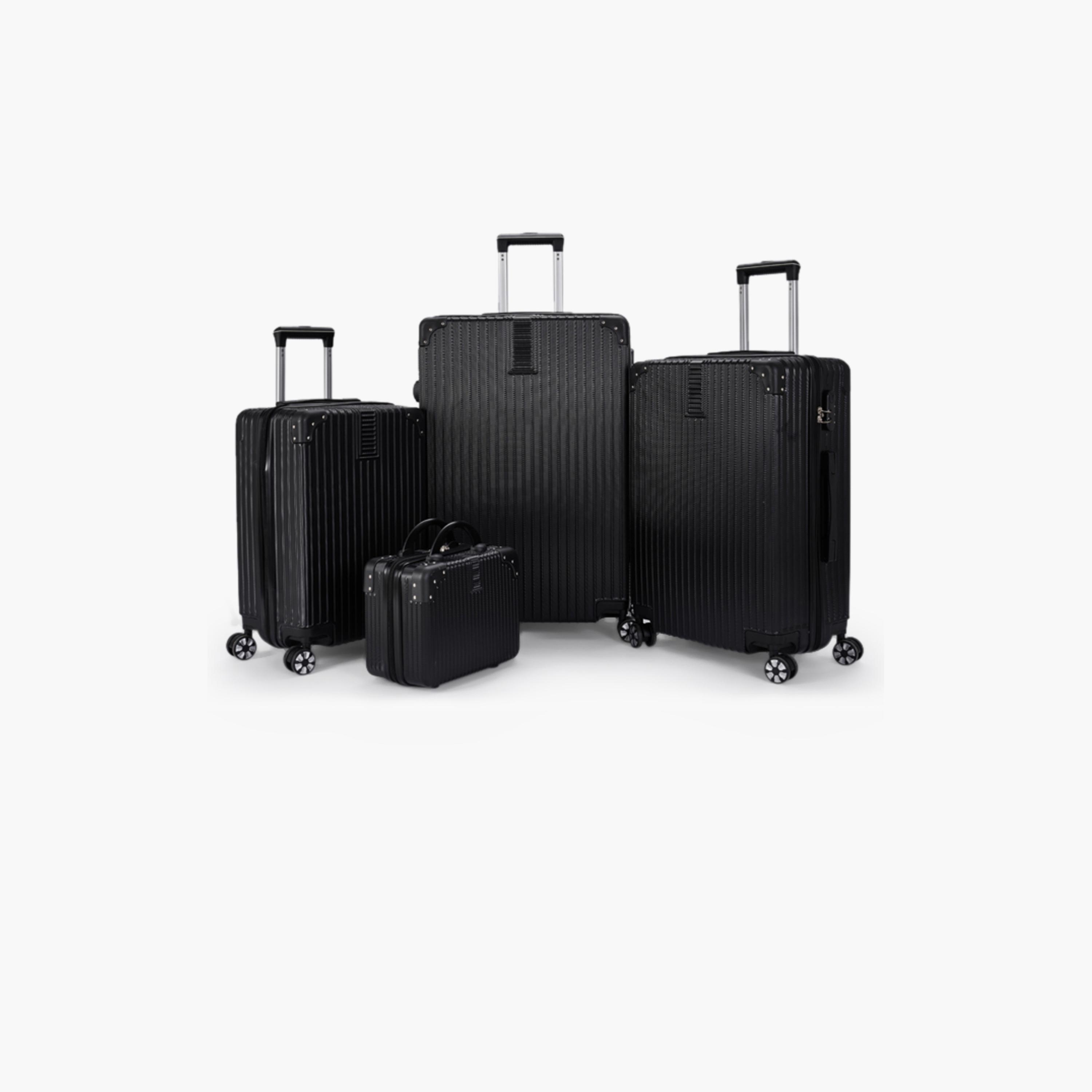 LIMRA Set of 4 ABS Hard Sided 4-Wheeler Spinner Luggage with Combination Lock-travel-luggagesandbags-luggage-image-1