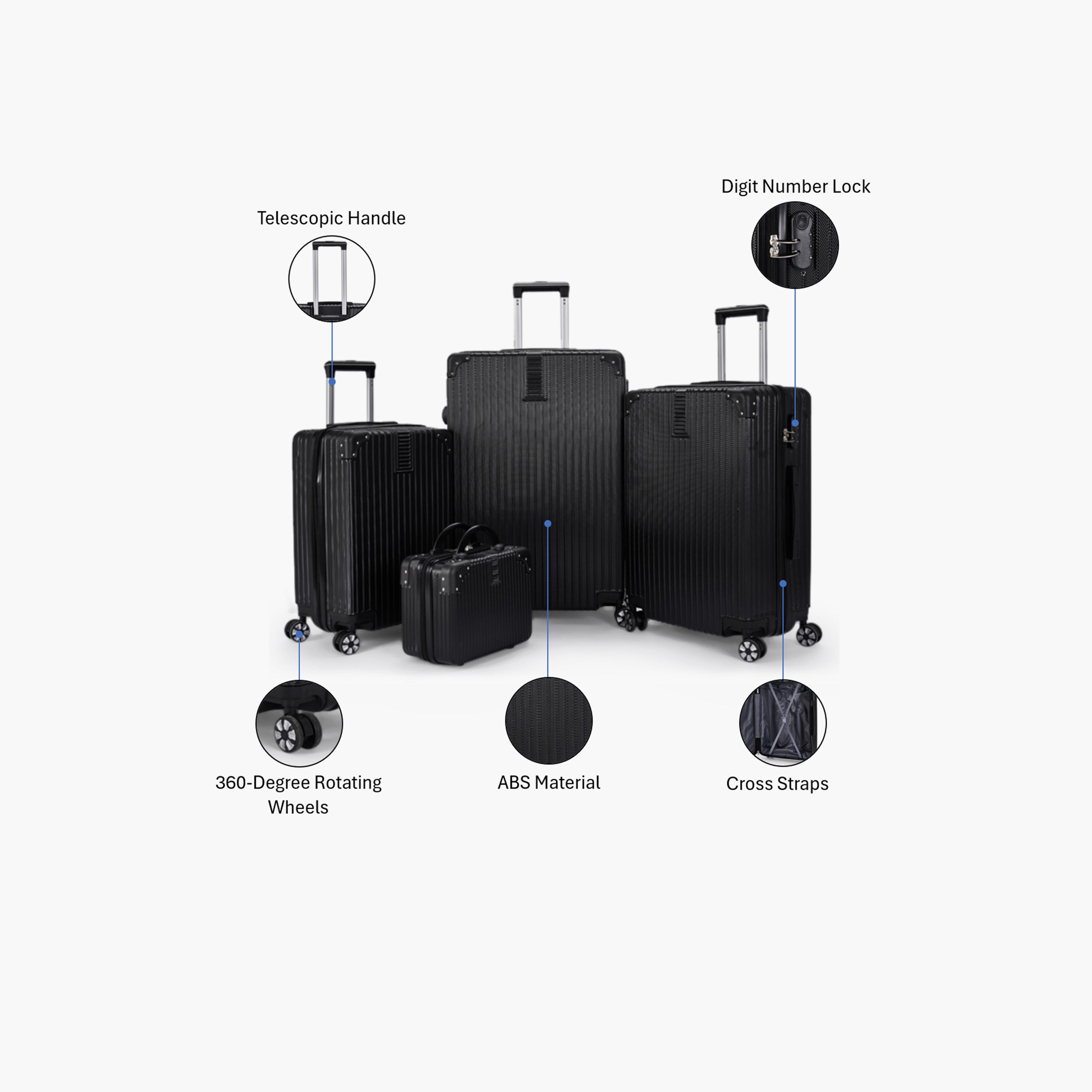 LIMRA Set of 4 ABS Hard Sided 4-Wheeler Spinner Luggage with Combination Lock-travel-luggagesandbags-luggage-image-2