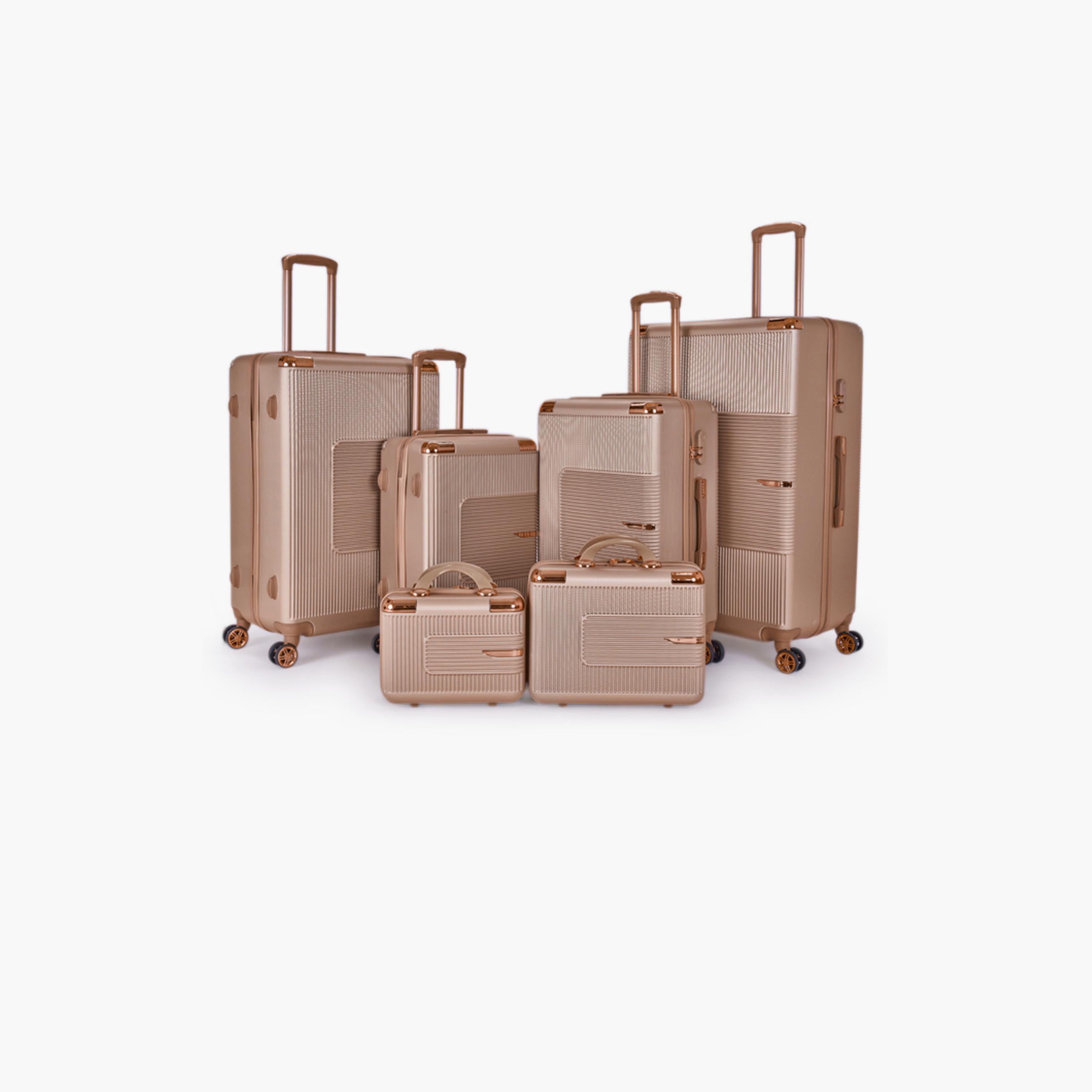 LIMRA Set of 6 ABS Hard Sided 4-Wheeler Spinner Luggage with Combination Lock-travel-luggagesandbags-luggage-image-1