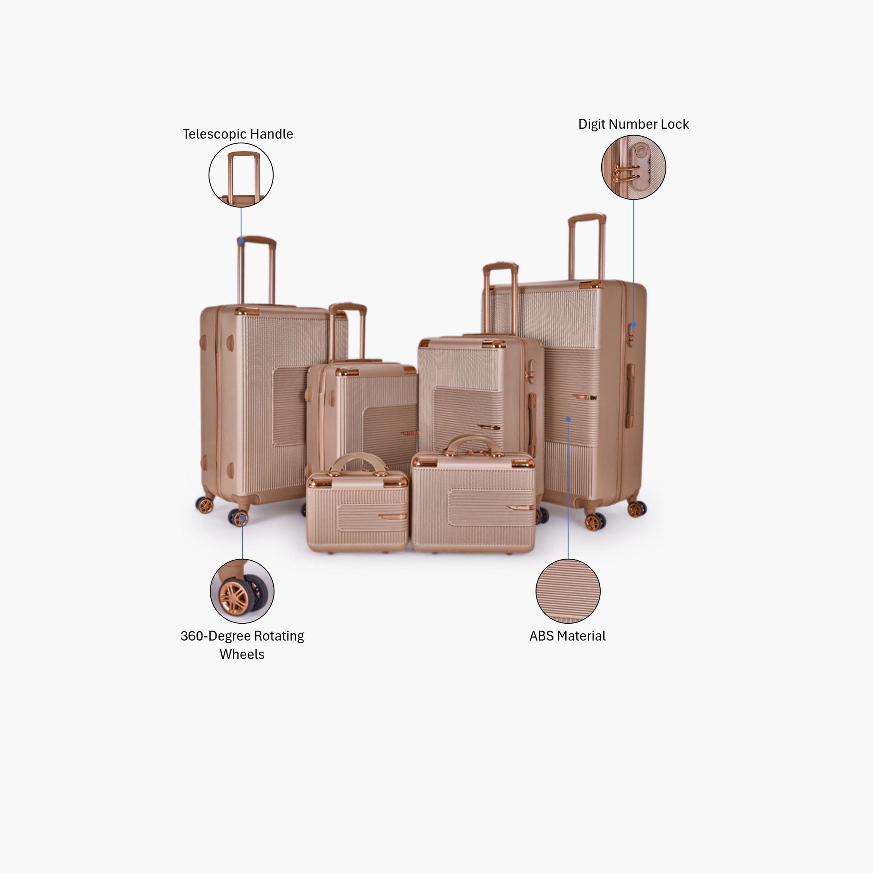 LIMRA Set of 6 ABS Hard Sided 4-Wheeler Spinner Luggage with Combination Lock-travel-luggagesandbags-luggage-image-2