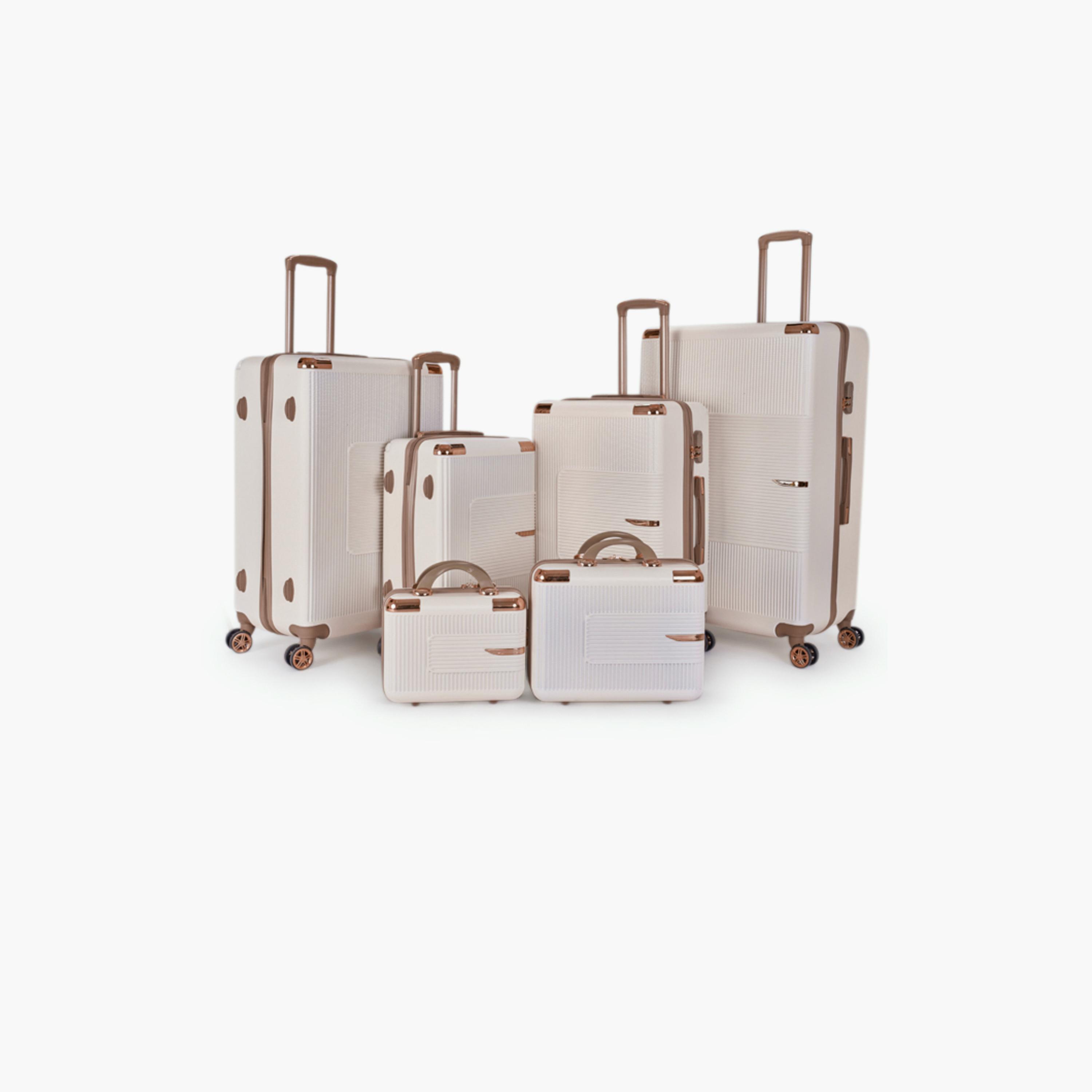 LIMRA Set of 6 ABS Hard Sided 4-Wheeler Spinner Luggage with Combination Lock-travel-luggagesandbags-luggage-image-1