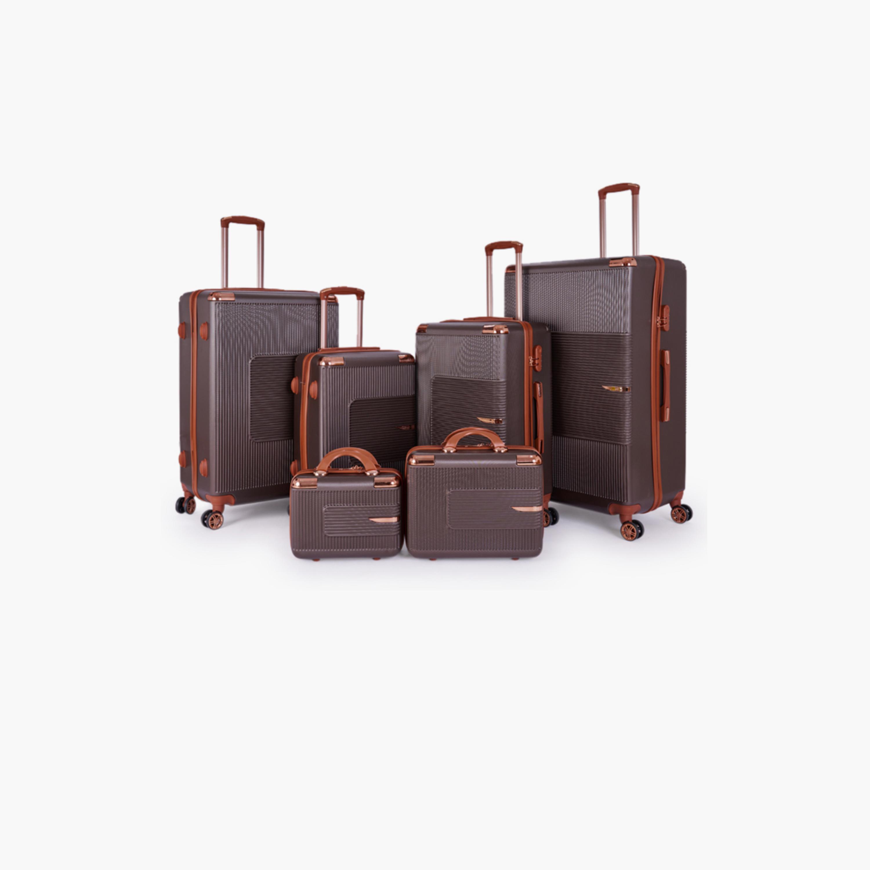 LIMRA Set of 6 ABS Hard Sided 4-Wheeler Spinner Luggage with Combination Lock-travel-luggagesandbags-luggage-image-1