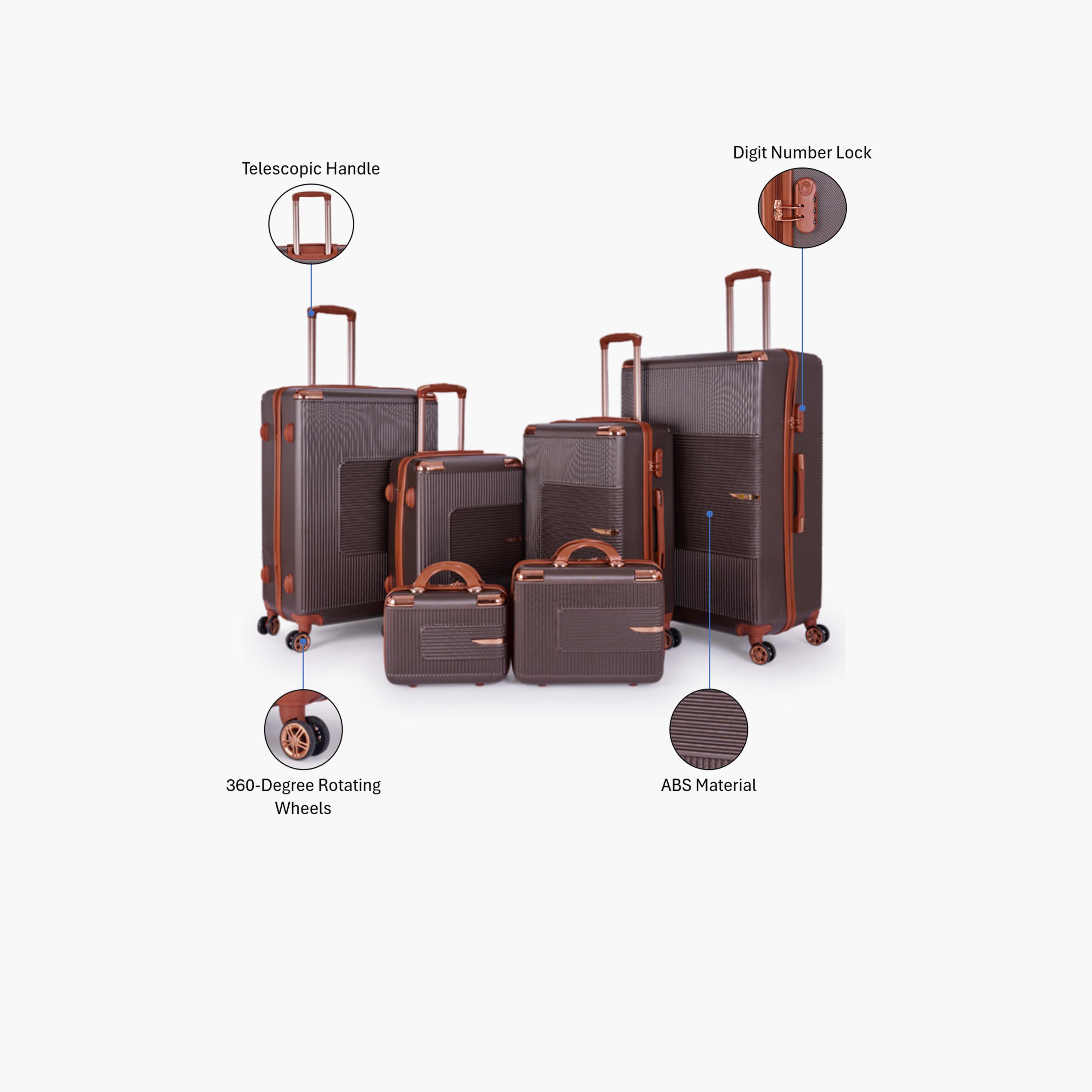 LIMRA Set of 6 ABS Hard Sided 4-Wheeler Spinner Luggage with Combination Lock-travel-luggagesandbags-luggage-image-2