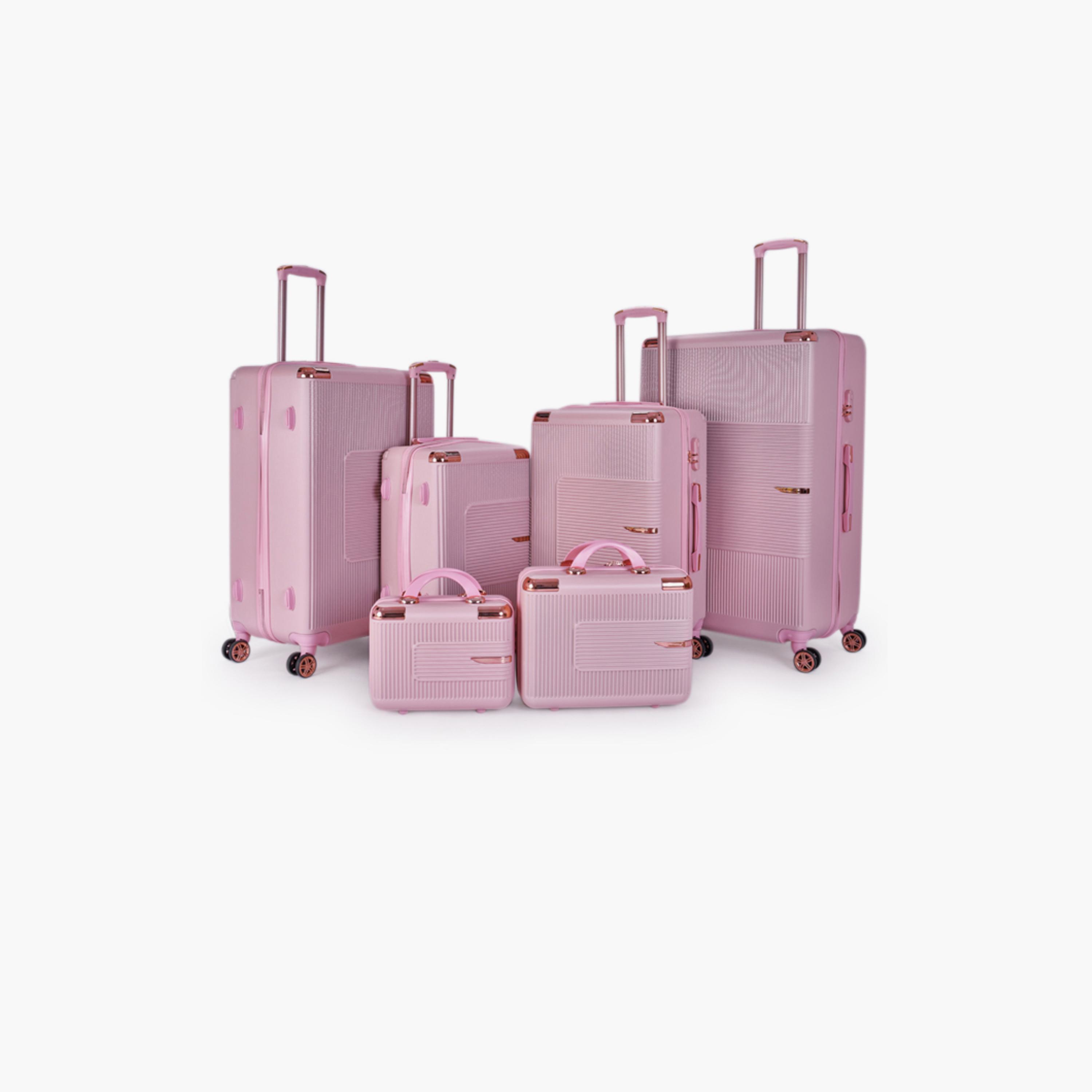 LIMRA Set of 6 ABS Hard Sided 4-Wheeler Spinner Luggage with Combination Lock-travel-luggagesandbags-luggage-image-1