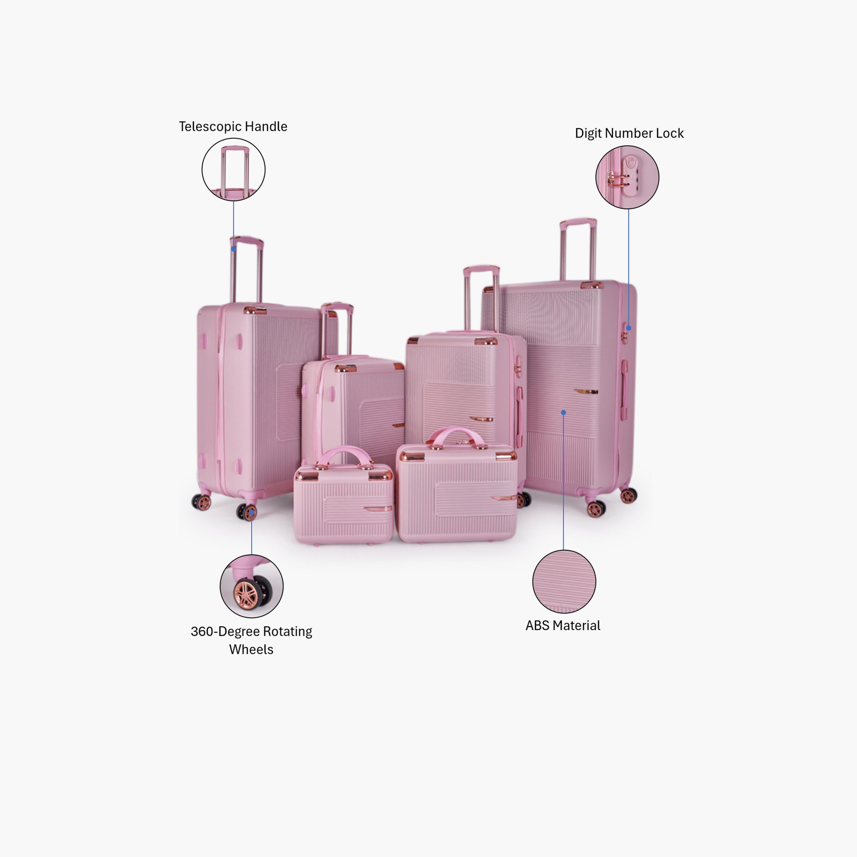 LIMRA Set of 6 ABS Hard Sided 4-Wheeler Spinner Luggage with Combination Lock-travel-luggagesandbags-luggage-image-2