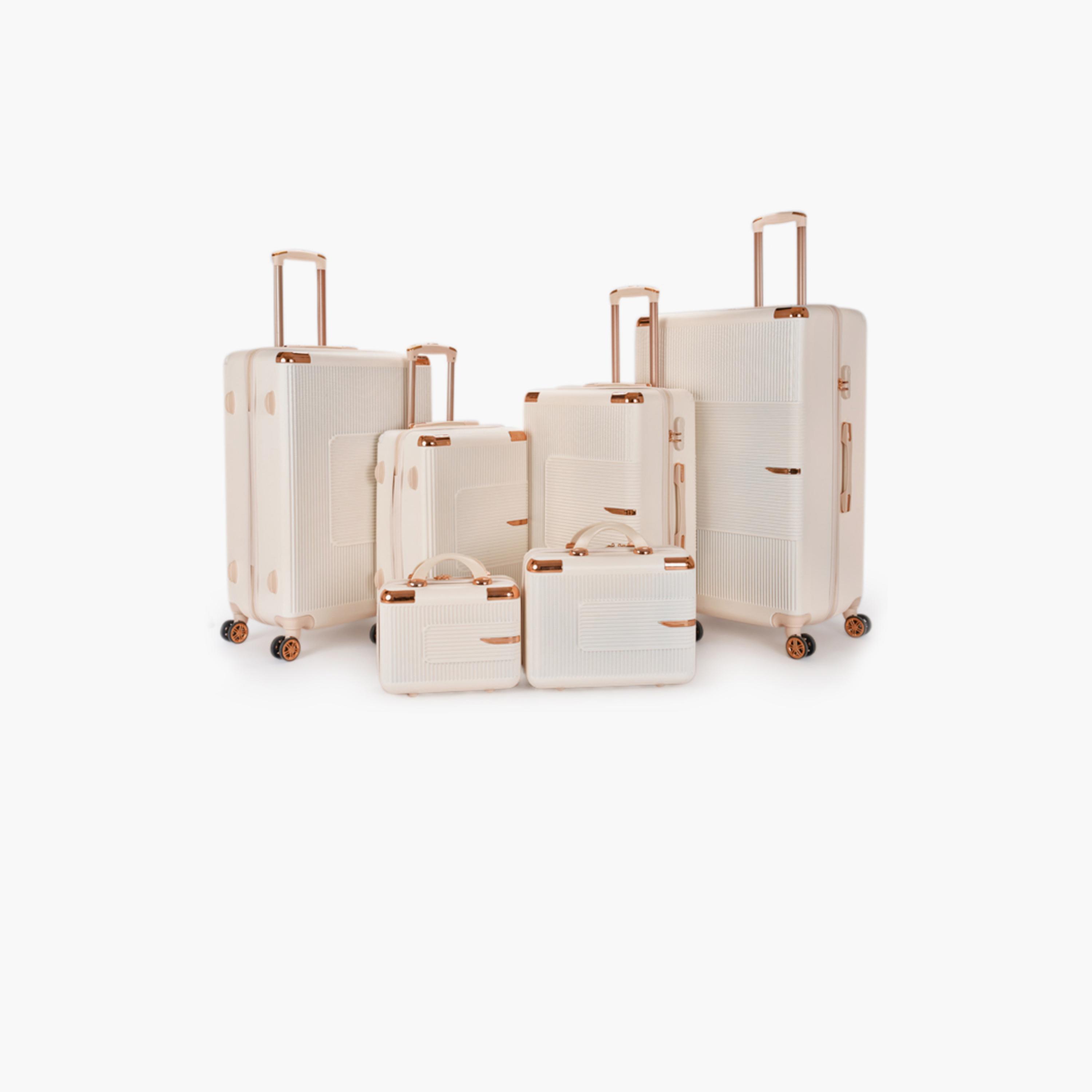 LIMRA Set of 6 ABS Hard Sided 4-Wheeler Spinner Luggage with Combination Lock-travel-luggagesandbags-luggage-image-1