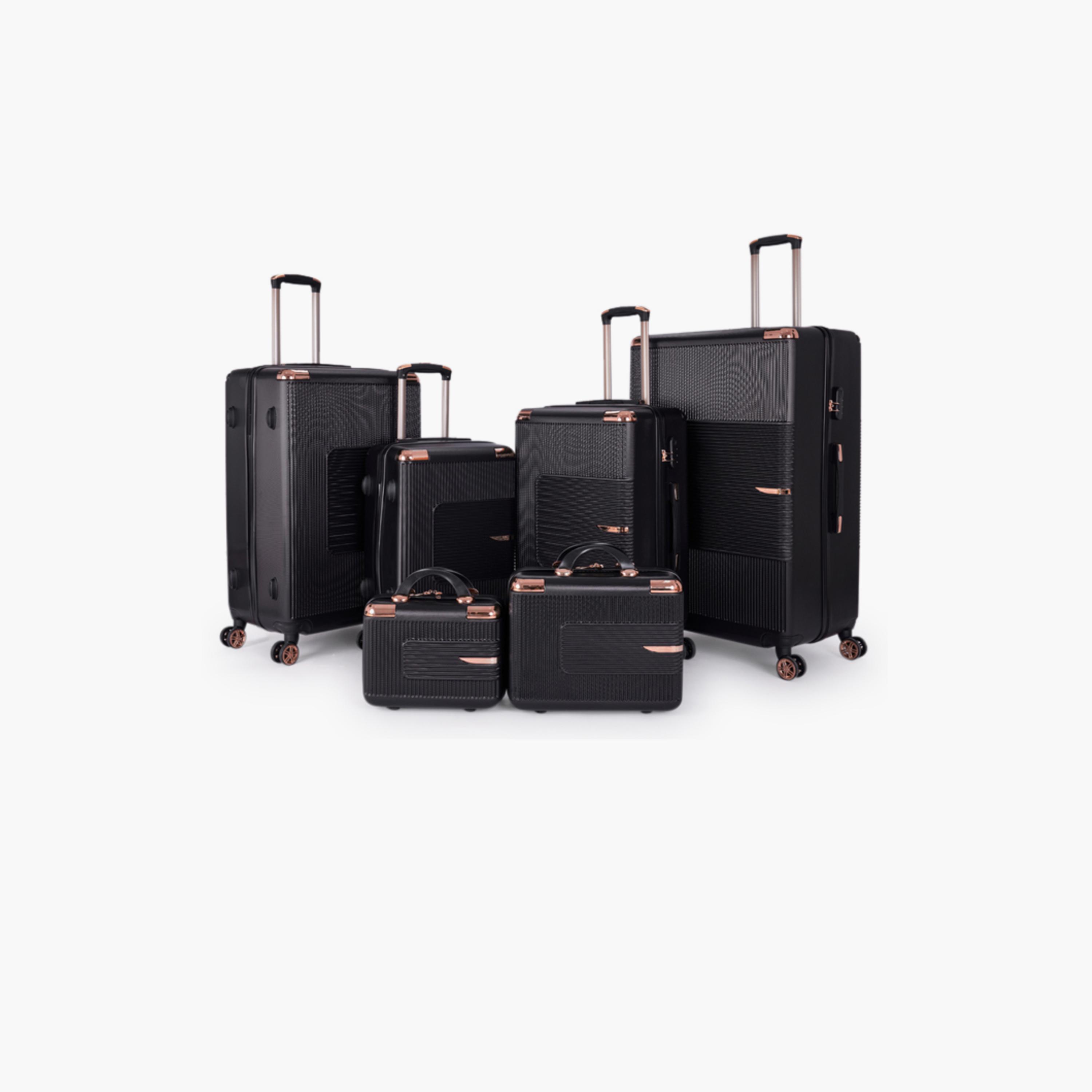 LIMRA Set of 6 ABS Hard Sided 4-Wheeler Spinner Luggage with Combination Lock-travel-luggagesandbags-luggage-image-1