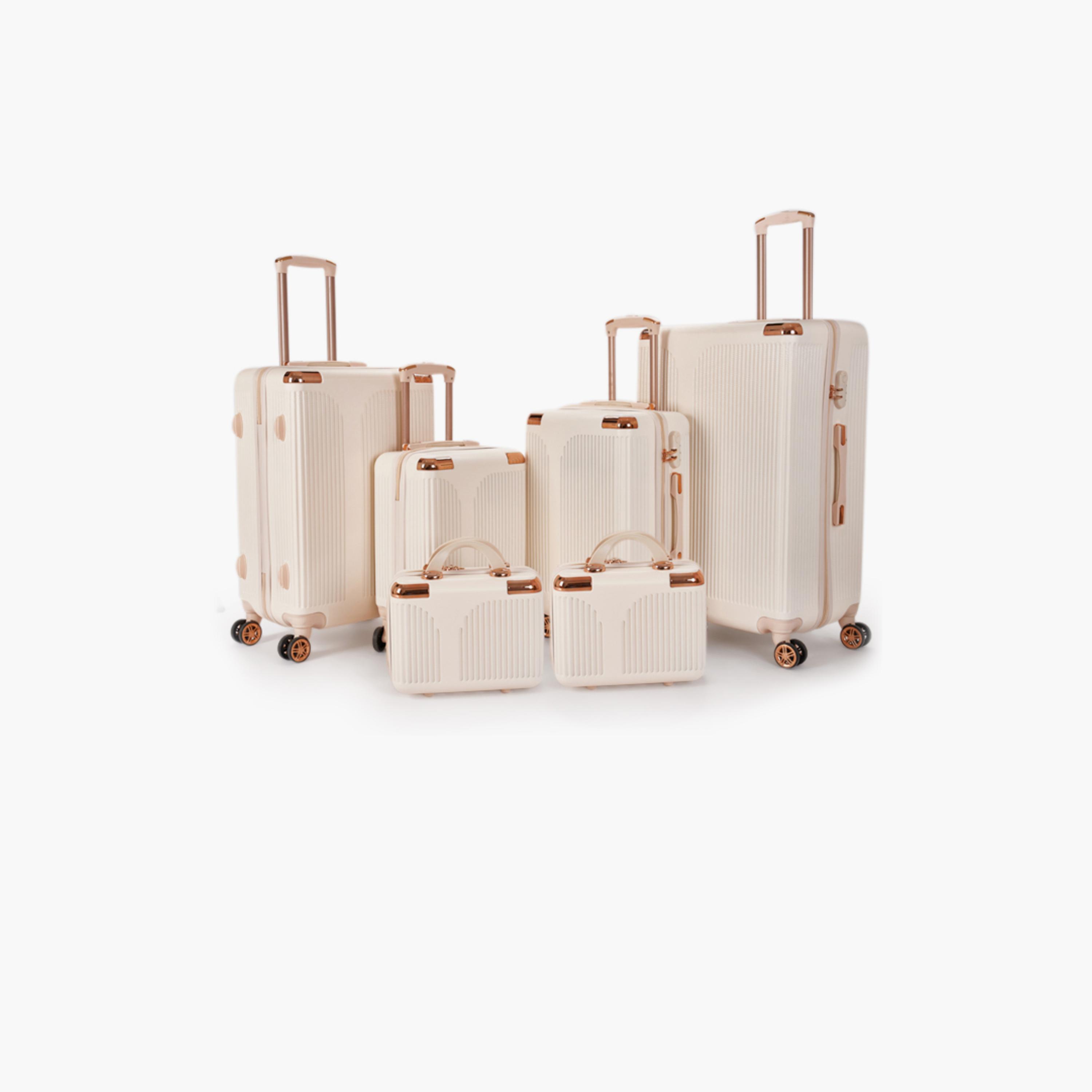 LIMRA Set of 6 ABS Hard Sided 4-Wheeler Spinner Luggage with Combination Lock-travel-luggagesandbags-luggage-image-1