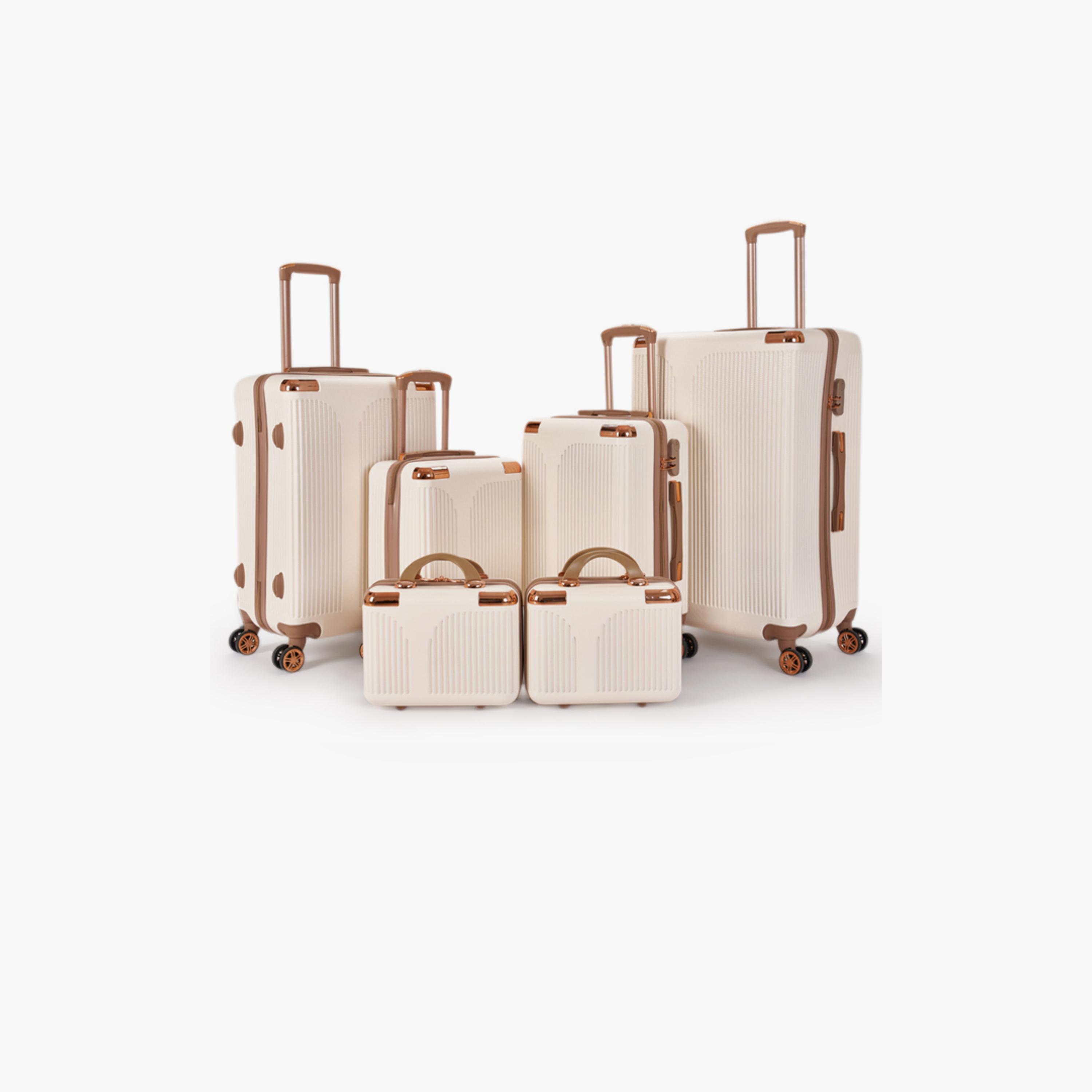 LIMRA Set of 6 ABS Hard Sided 4-Wheeler Spinner Luggage with Combination Lock-travel-luggagesandbags-luggage-image-1
