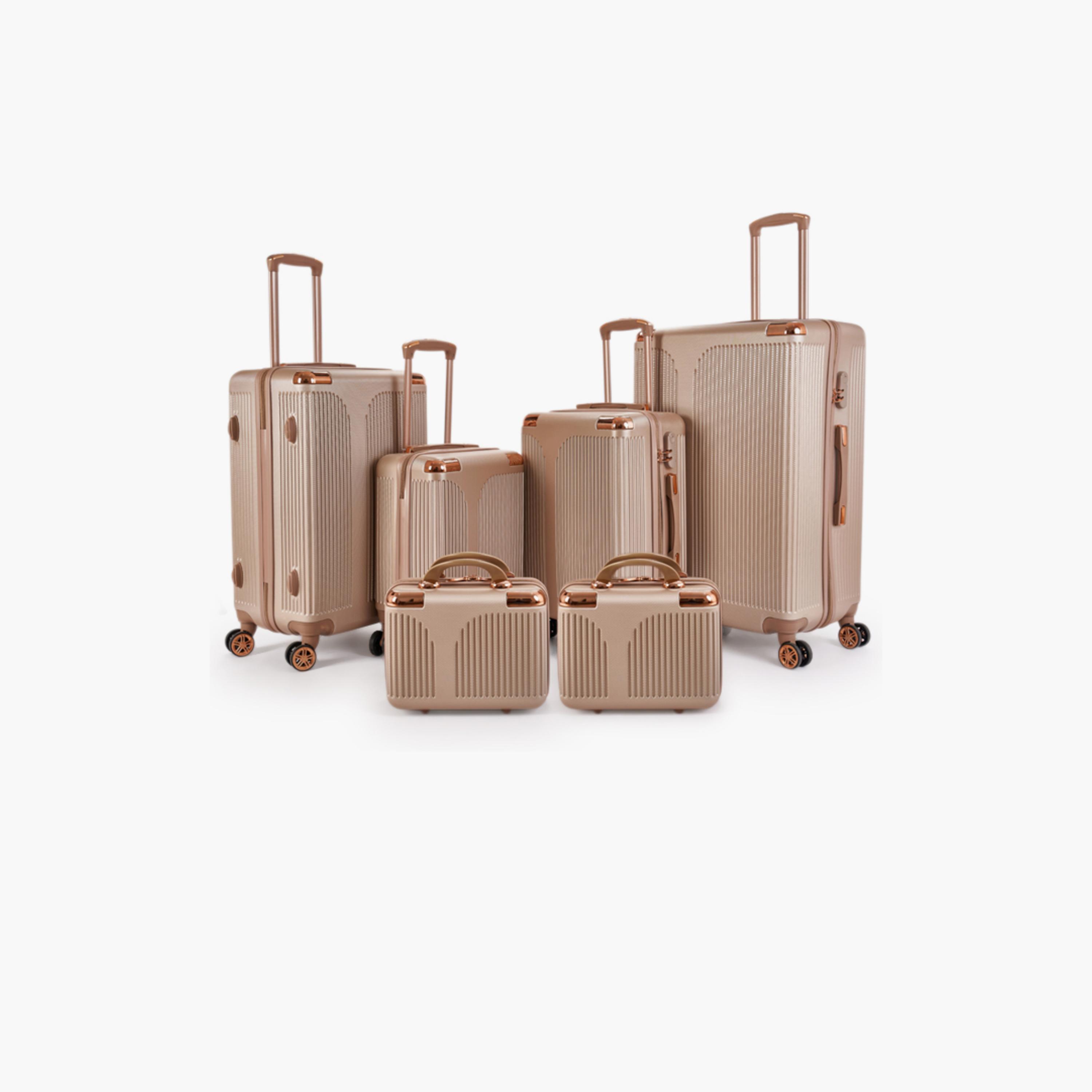 LIMRA Set of 6 ABS Hard Sided 4-Wheeler Spinner Luggage with Combination Lock-travel-luggagesandbags-luggage-image-1
