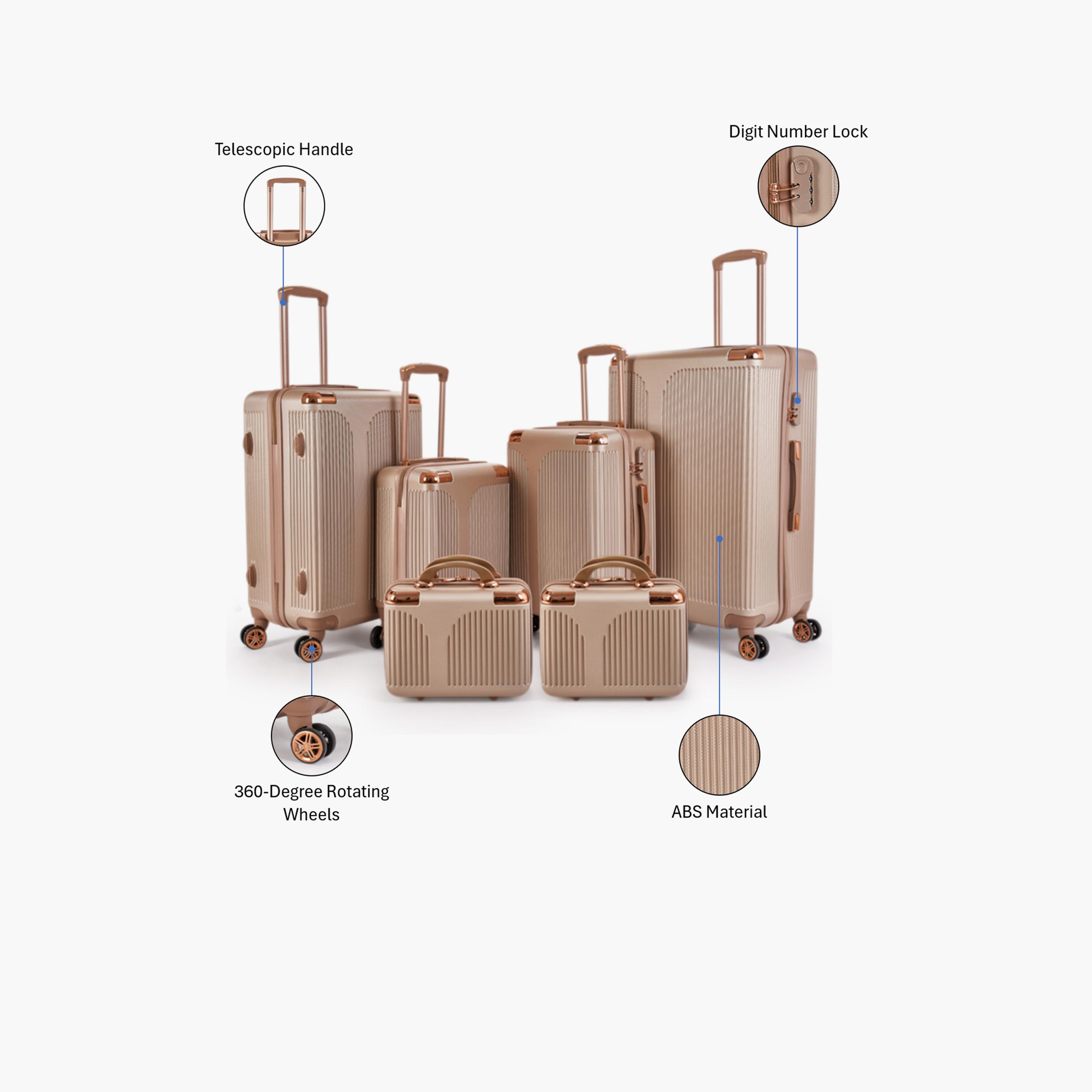 LIMRA Set of 6 ABS Hard Sided 4-Wheeler Spinner Luggage with Combination Lock-travel-luggagesandbags-luggage-image-2