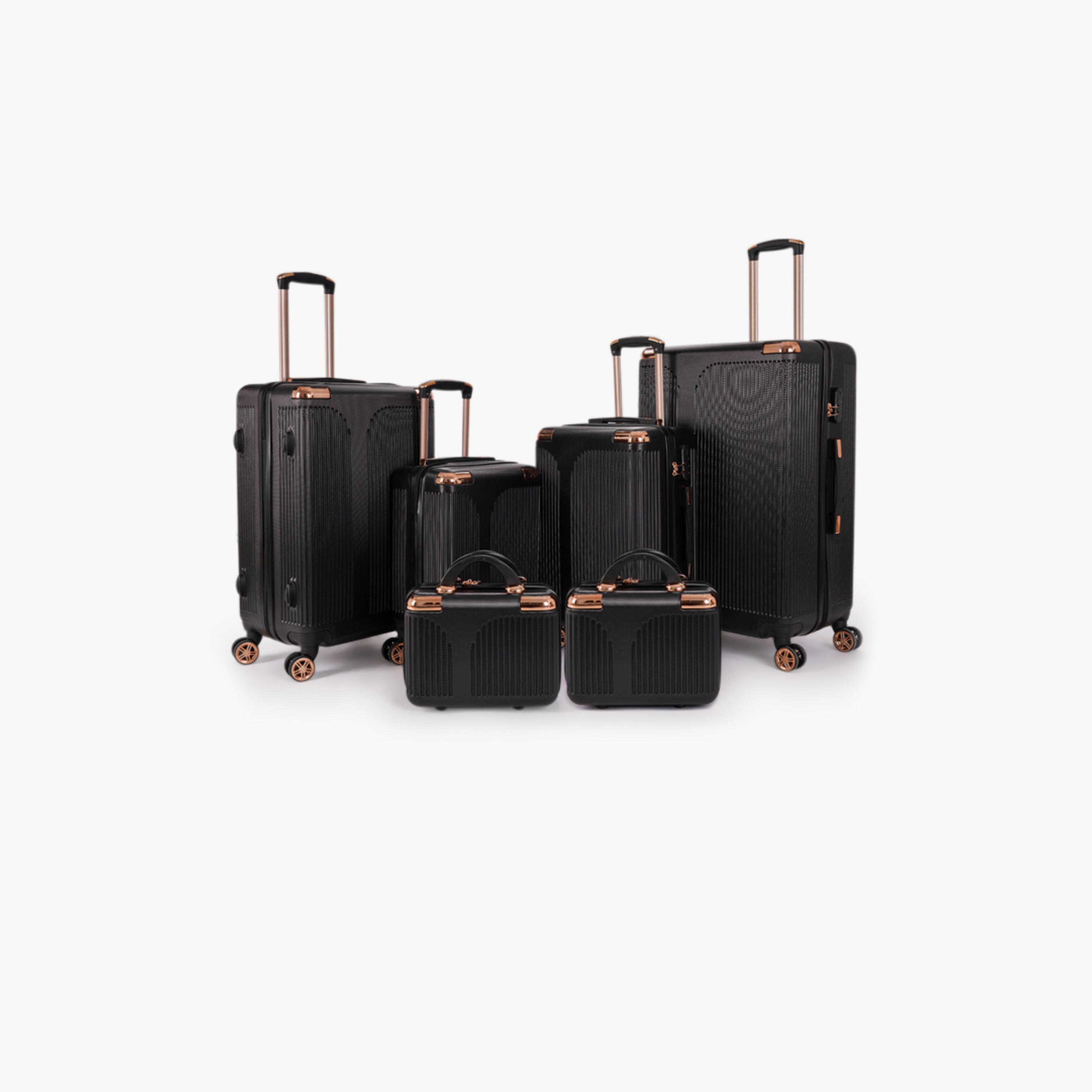 LIMRA Set of 6 ABS Hard Sided 4-Wheeler Spinner Luggage with Combination Lock-travel-luggagesandbags-luggage-image-1