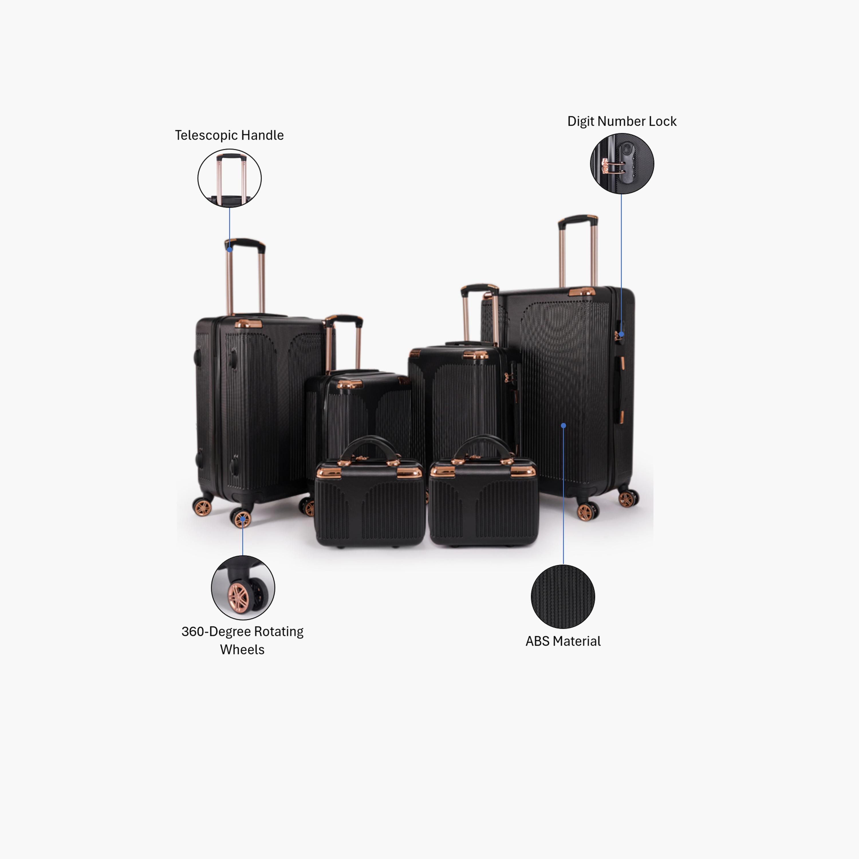 LIMRA Set of 6 ABS Hard Sided 4-Wheeler Spinner Luggage with Combination Lock-travel-luggagesandbags-luggage-image-2