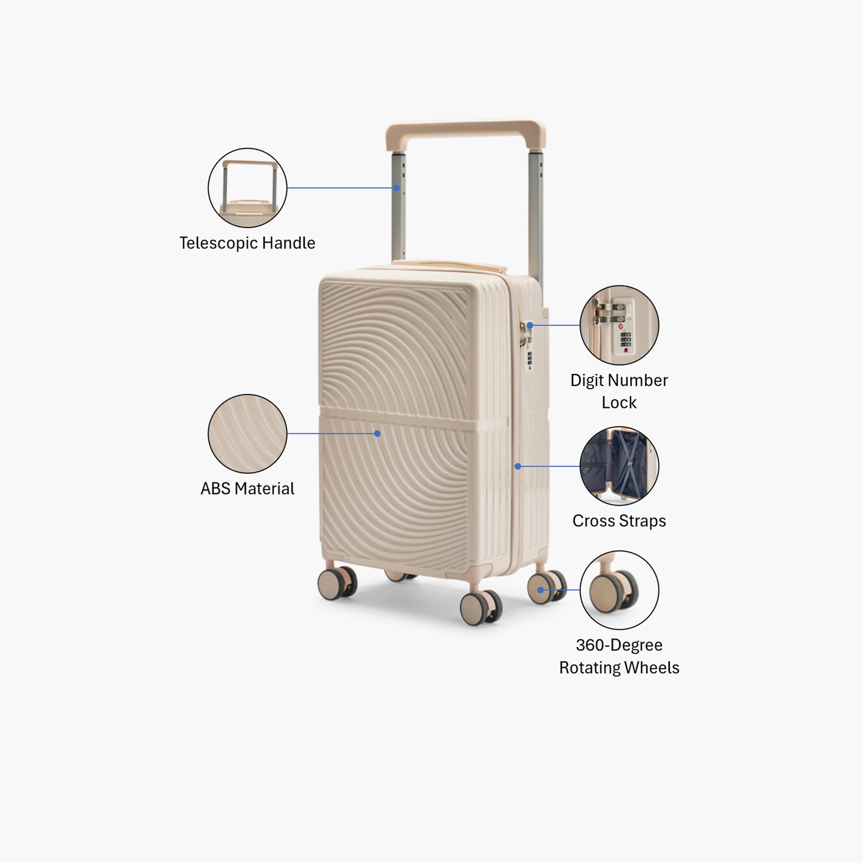 LIMRA 56 CM Small Cabin Polycarbonate with Combination Lock ABS Hard Sided 4-Wheeler Spinner Luggage with Combination Lock-travel-luggagesandbags-luggage-image-3