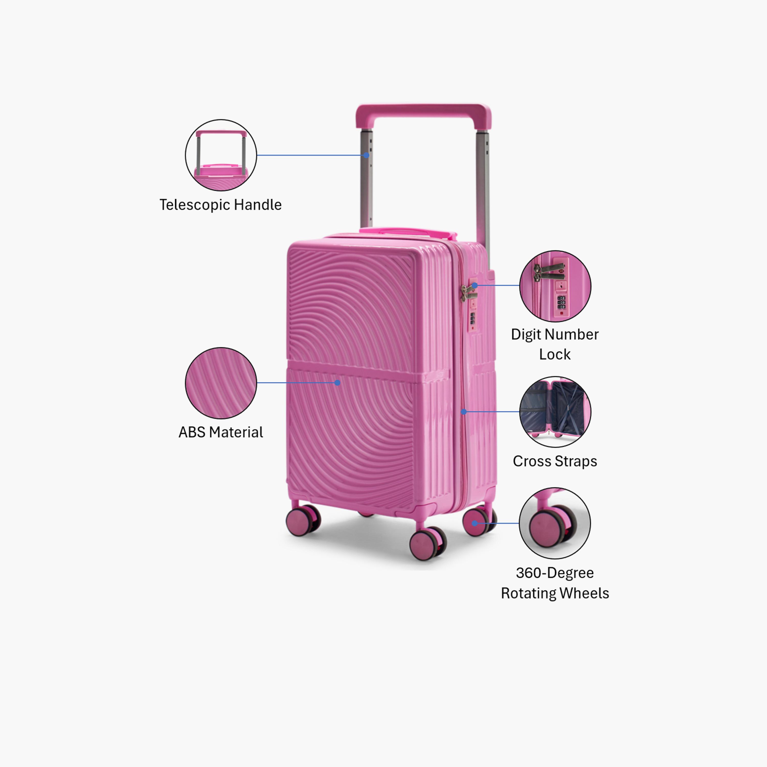 LIMRA 56 CM Small Cabin Polycarbonate with Combination Lock ABS Hard Sided 4-Wheeler Spinner Luggage with Combination Lock-travel-luggagesandbags-luggage-image-3